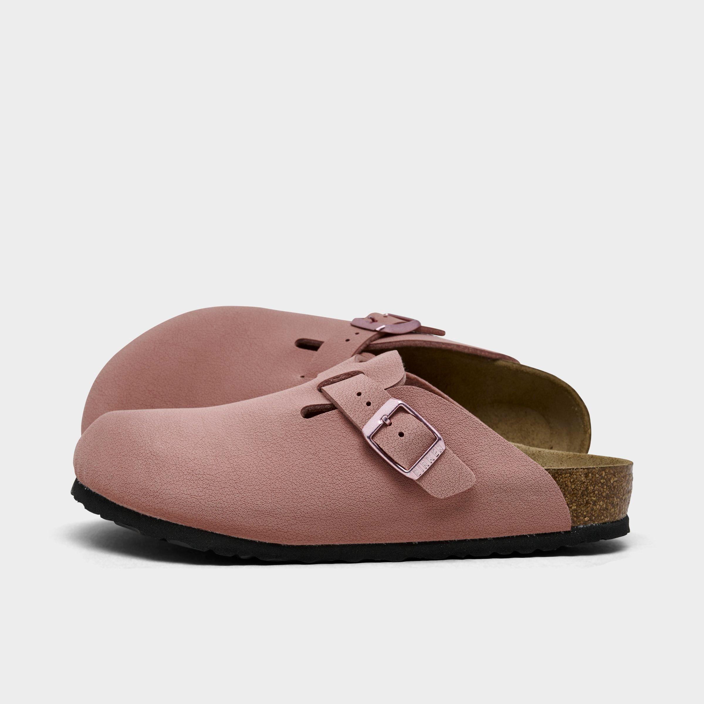 Birkenstock Little Kids Boston Suede Leather Clog Shoes in Pink Clay Size: 29.0