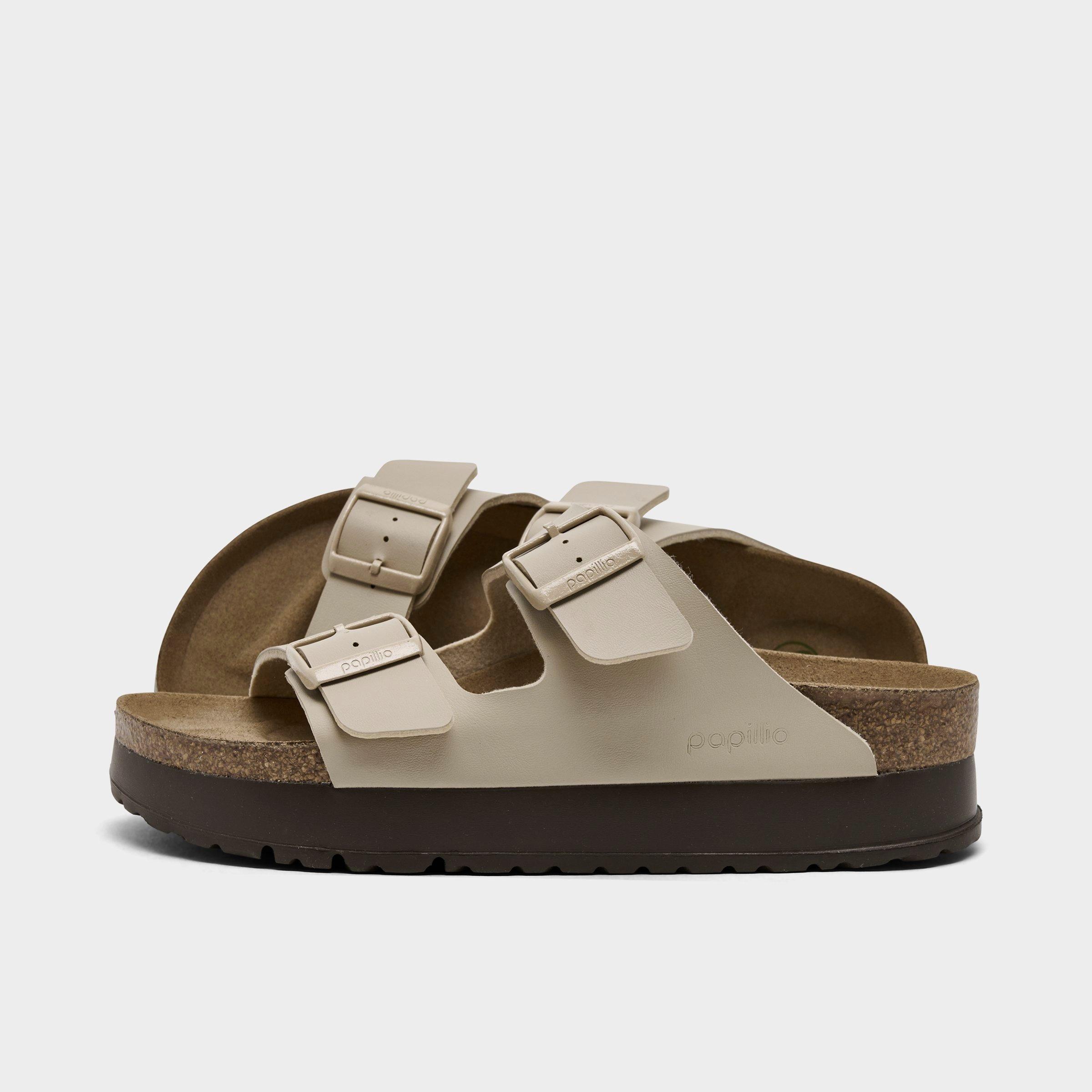 Birkenstock Women's Arizona Flex Birko-Flor Platform Sandals in Sandcastle Size: 37