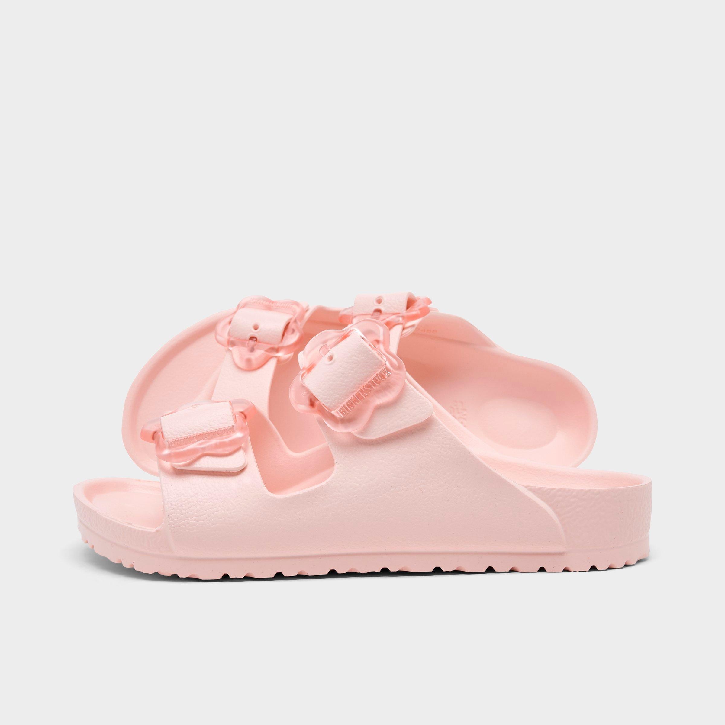 Birkenstock Girls' Little Kids Arizona EVA Flower Sandals in Light Rose Size: 29
