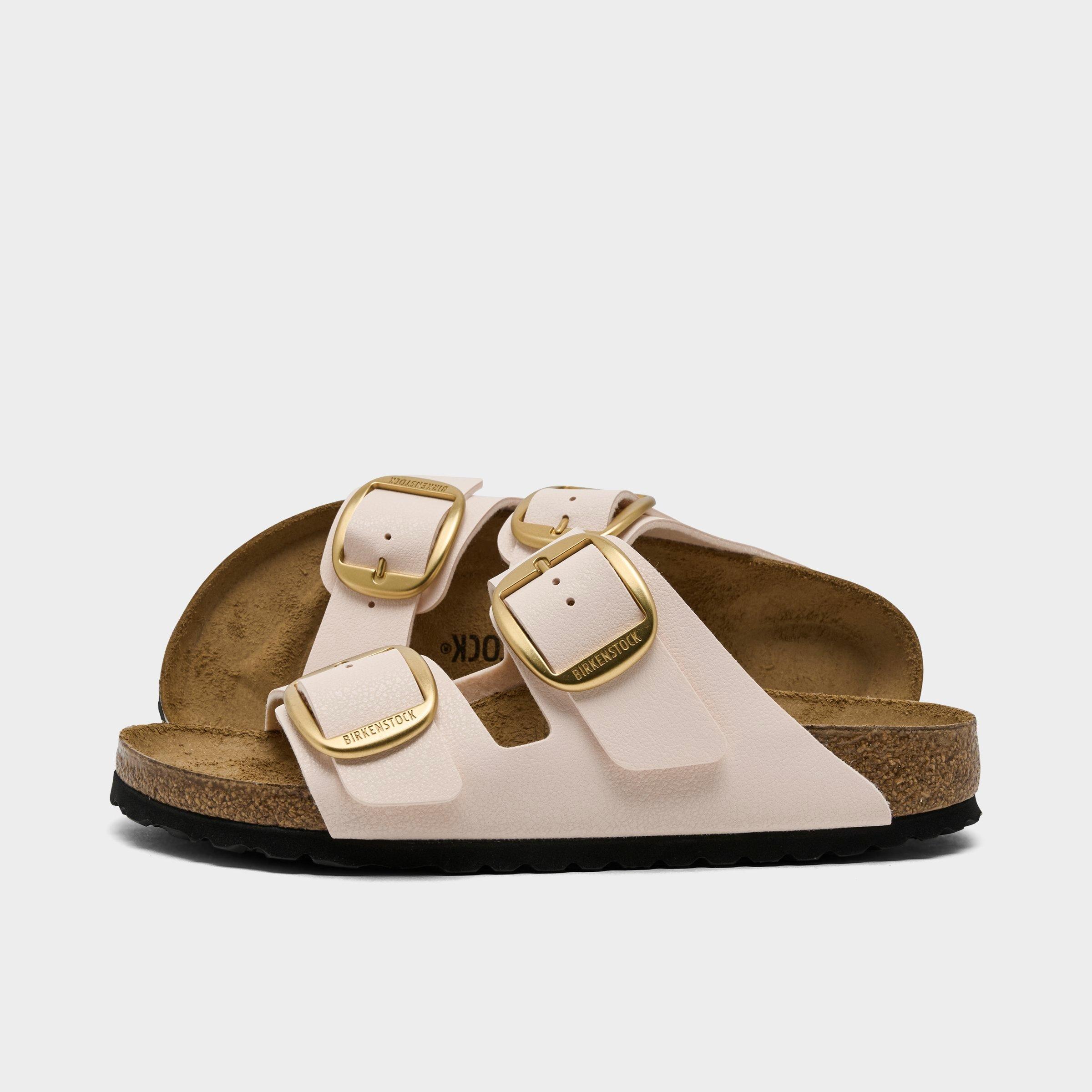 Birkenstock Women's Arizona Big Buckle Birkibuc Sandals in Light Rose Size: 38