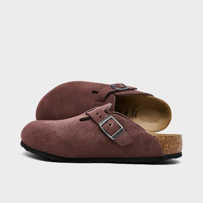 Little Kids' Birkenstock Boston Suede Leather Clogs