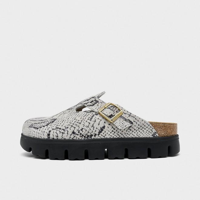 Women's Birkenstock Boston Chunky Snakeskin Platform Clogs
