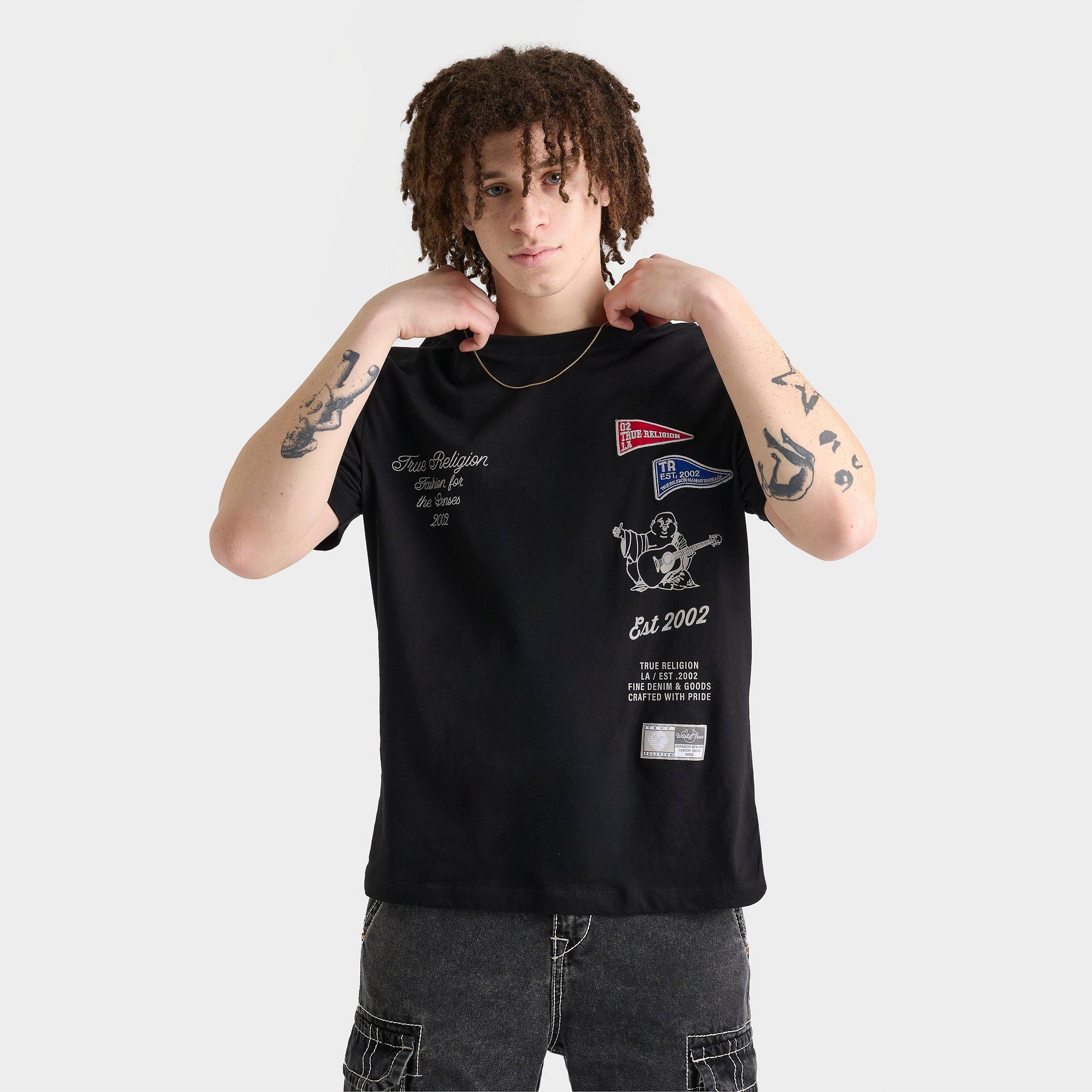 True Religion Man T-shirt Black Size L Cotton In Black