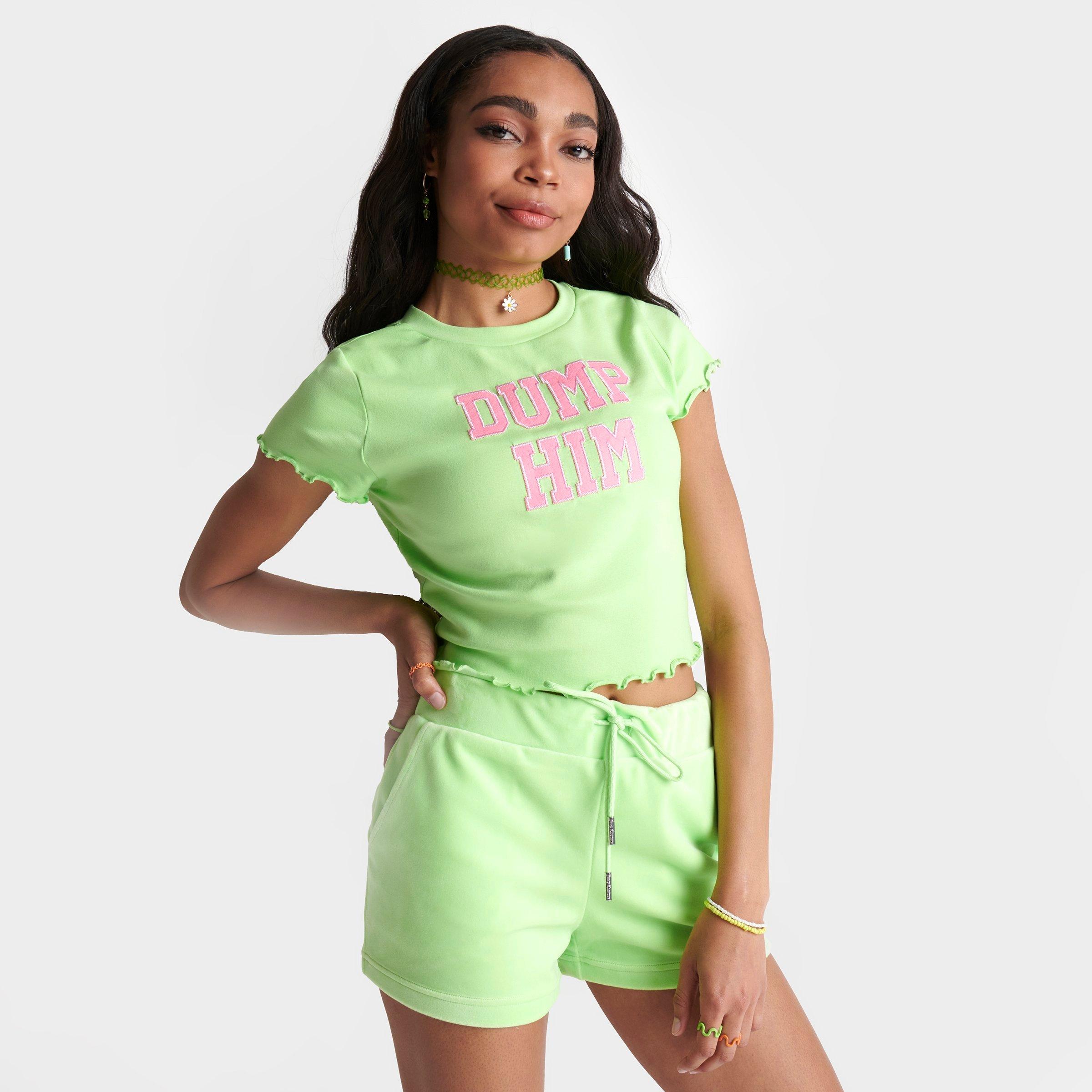 Juicy Couture Women's Dump Him Mini Crop Top In Sour Apple