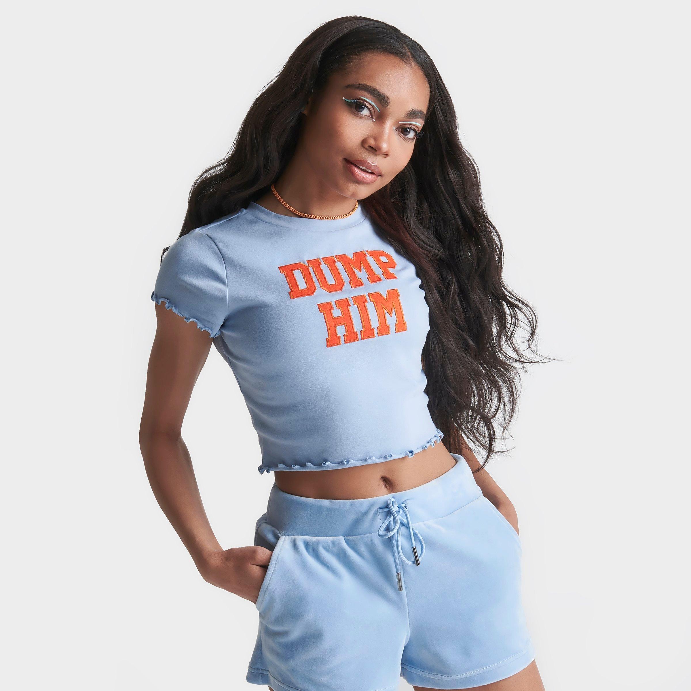 Juicy Couture Women's Dump Him Mini Crop Top In Freesia
