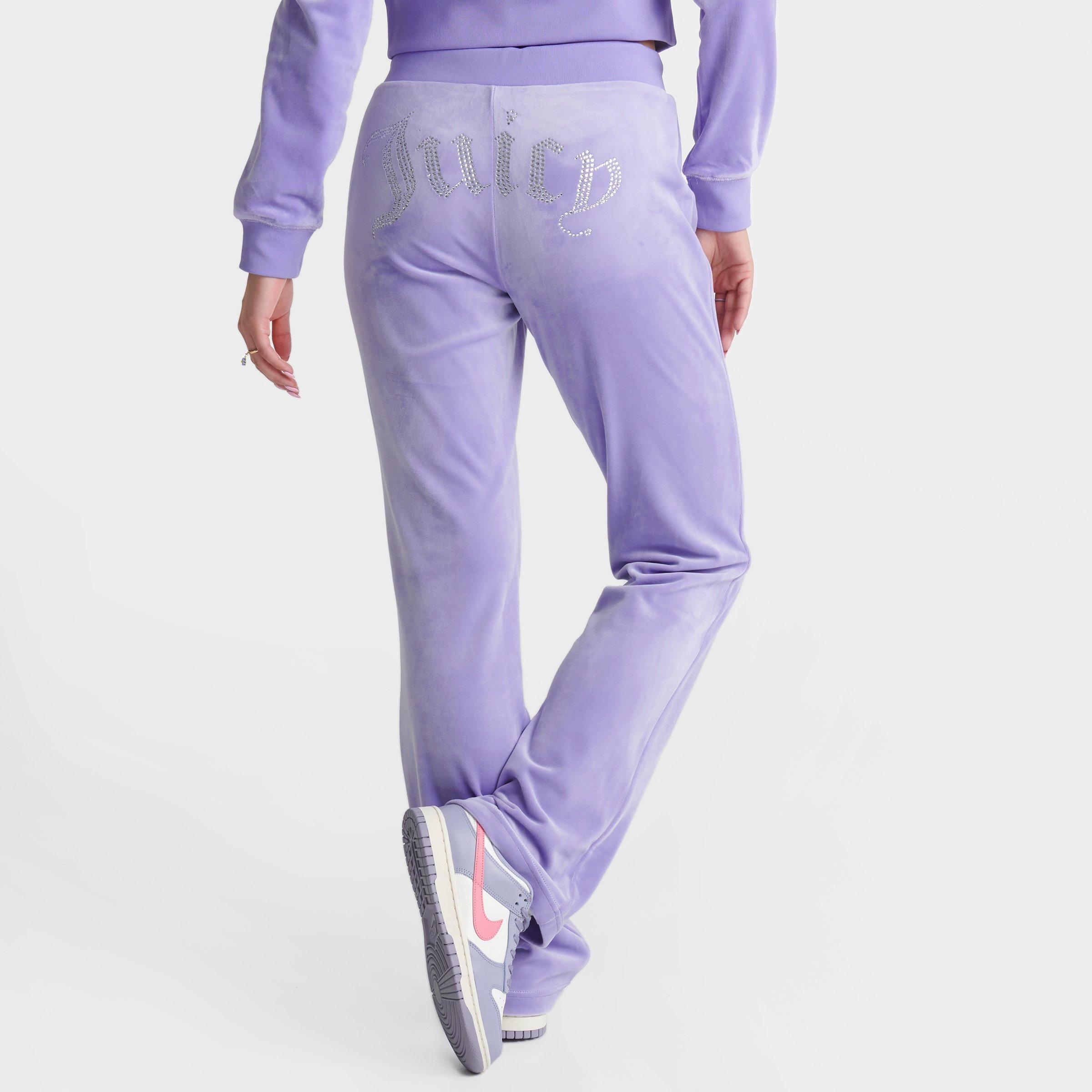 Juicy Couture Women's Og Big Bling Velour Track Pants In Freesia