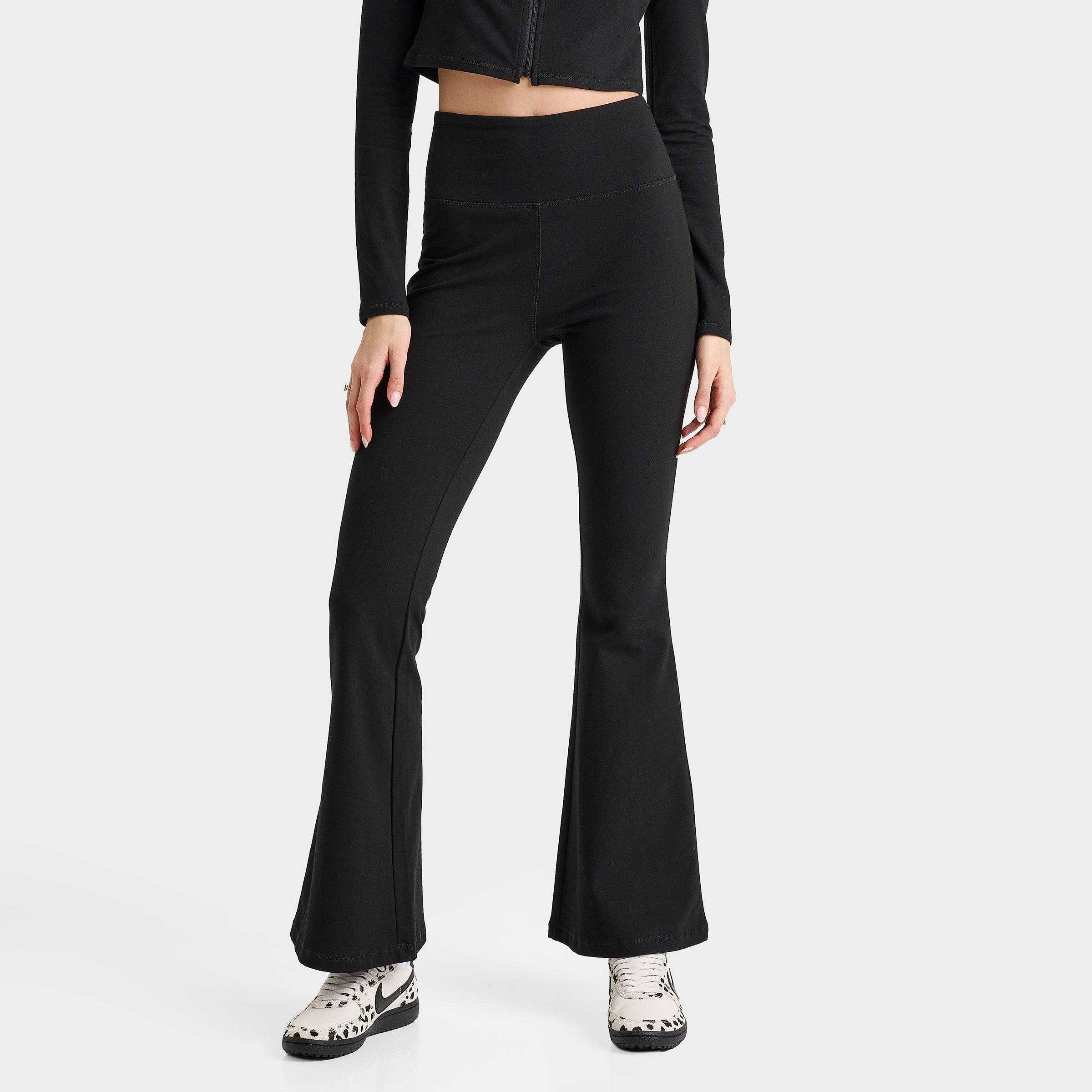 Juicy Couture Women's Poly Flare Leggings in Black/Black Size XL Cotton