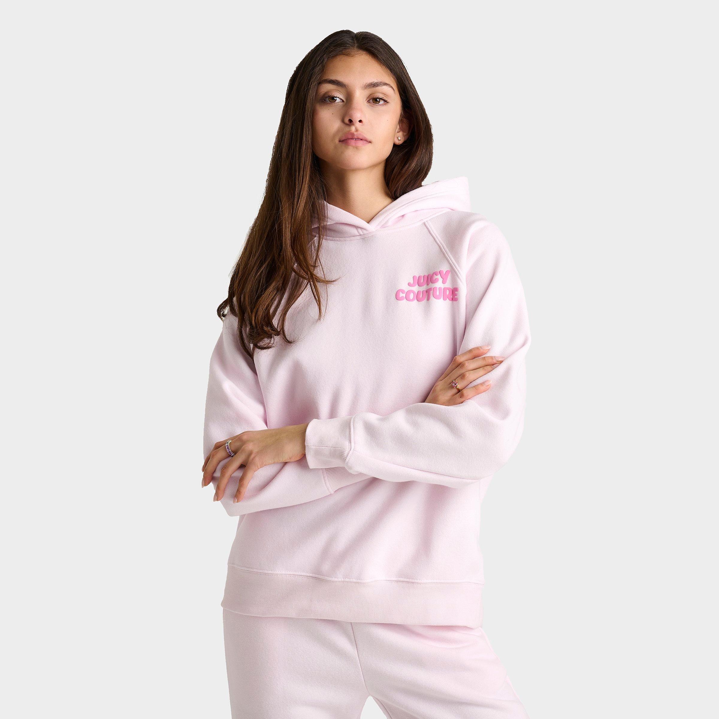 Juicy Couture Women's Wave Oversized Hoodie in Pink/Fanciful Size Small