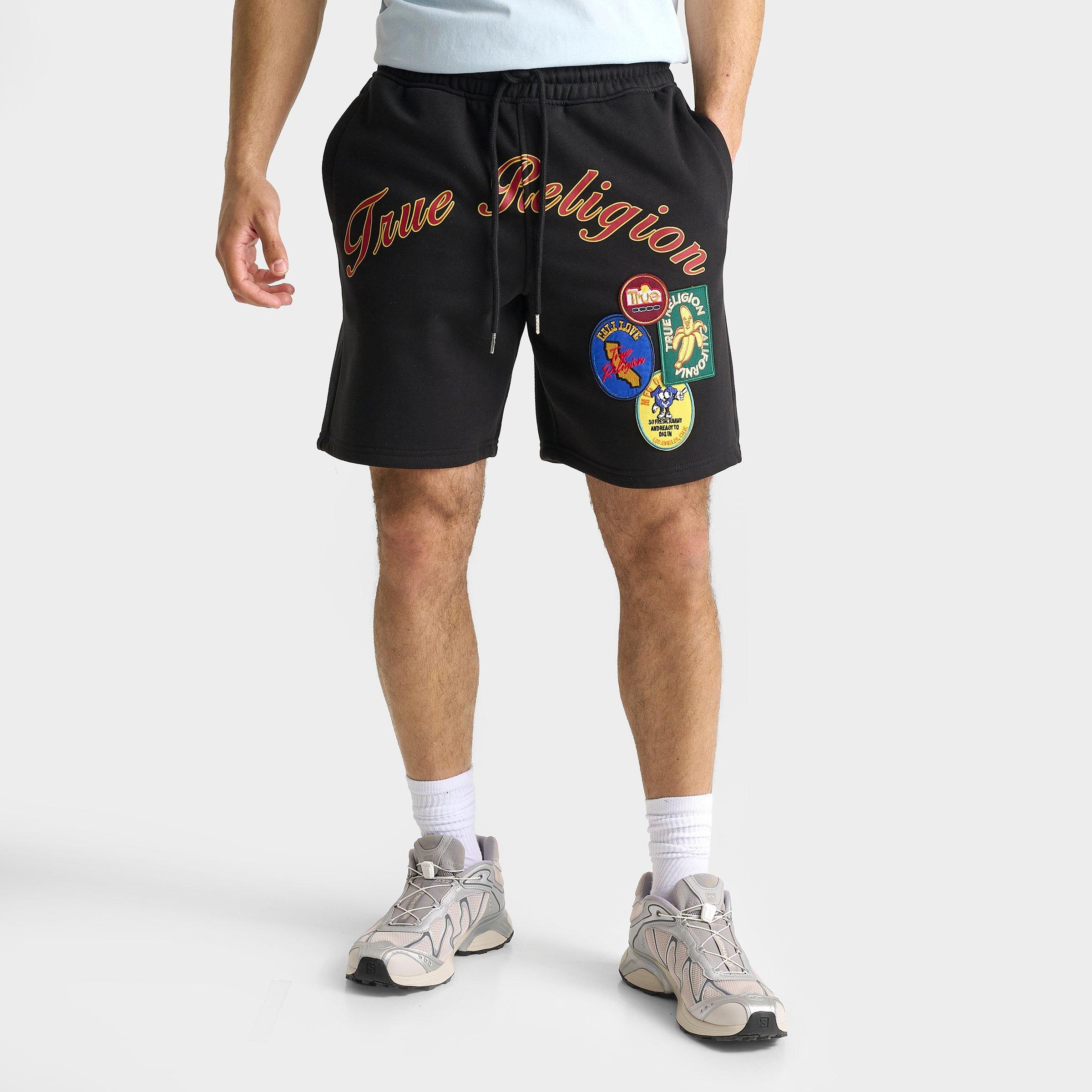True Religion Men's Orchard Stamps Fleece Shorts in Black Size: Small