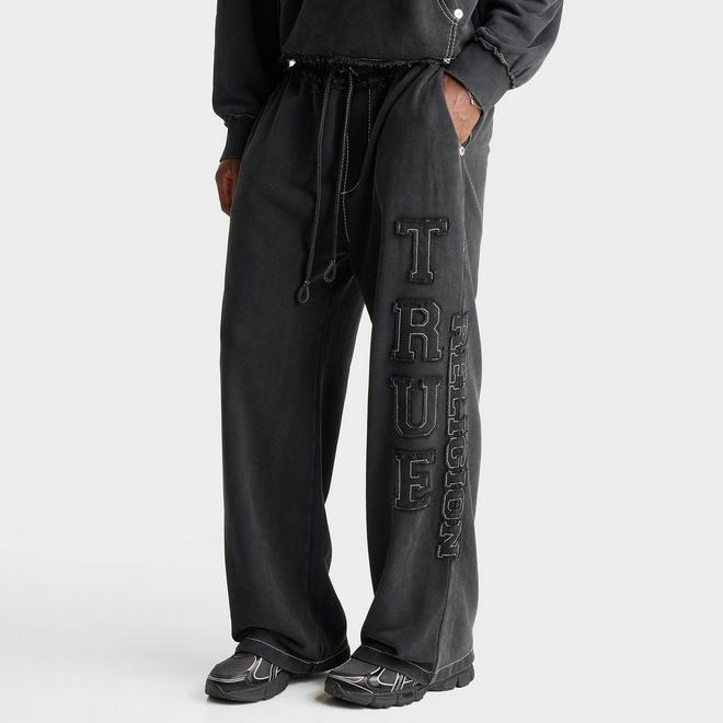 Men's True Religion Logo Appliqué Big T Baggy Sweatpants