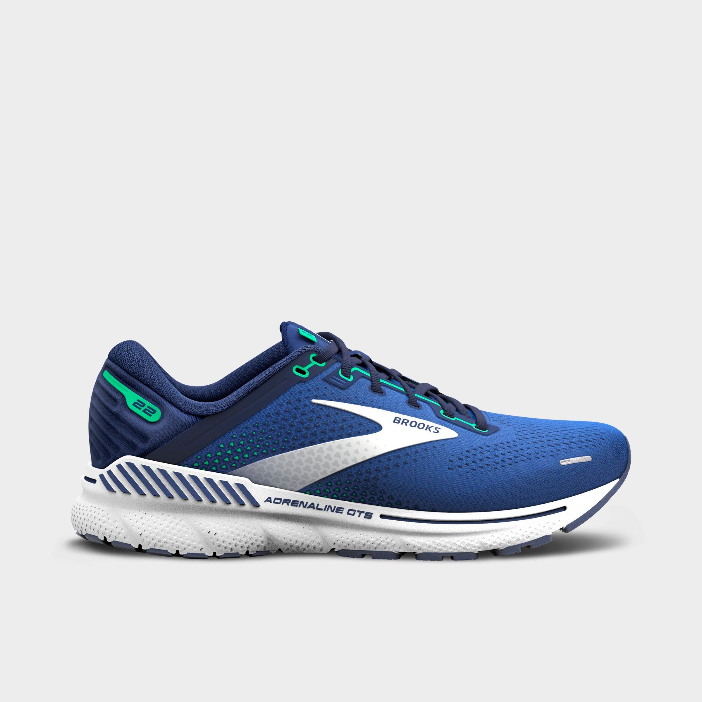 Brooks Men's Adrenaline Gts 22 Running Shoes In Surf The Web/blue/irish Green