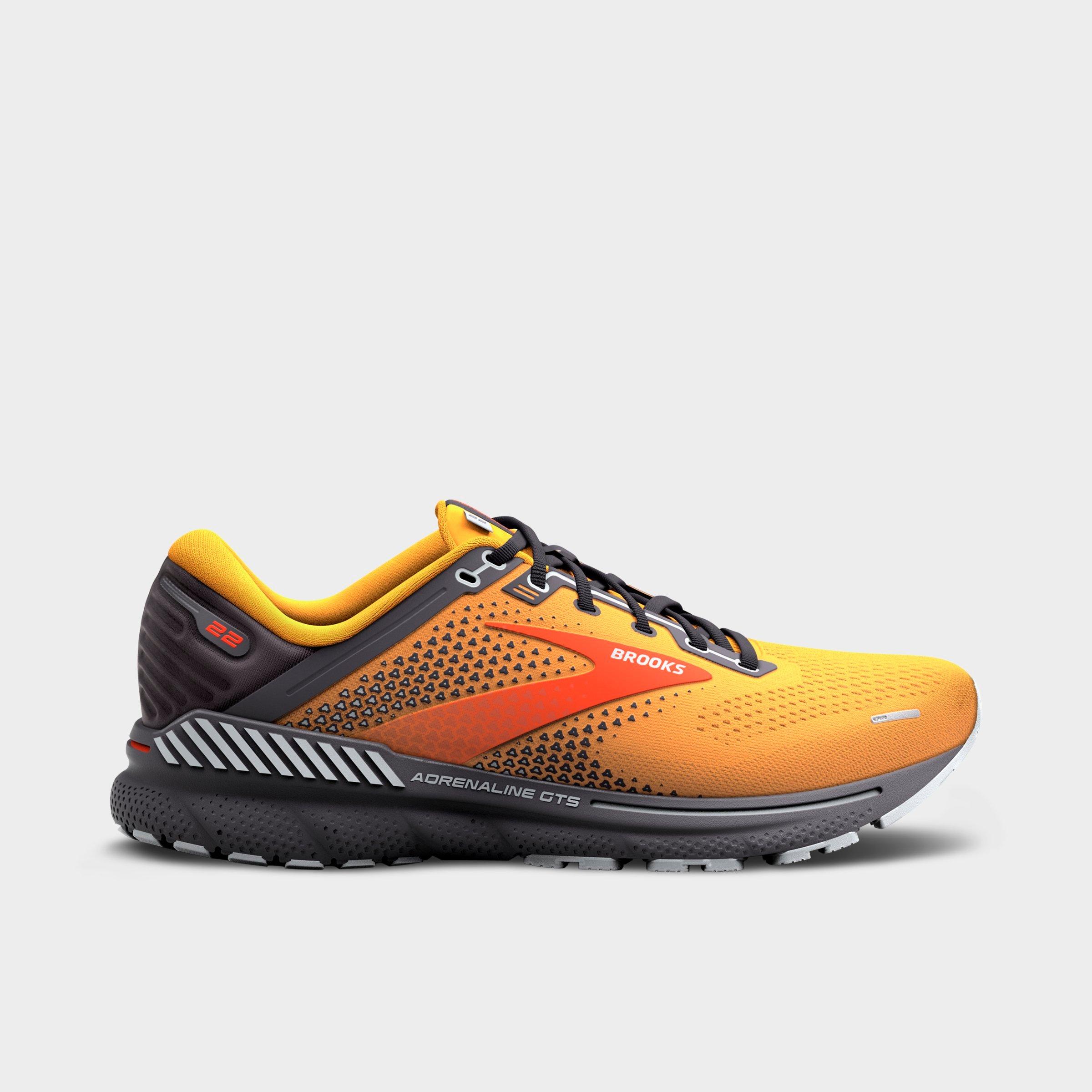 Brooks Mens  Adrenaline Gts 22 In Orange/pearl/high Rise