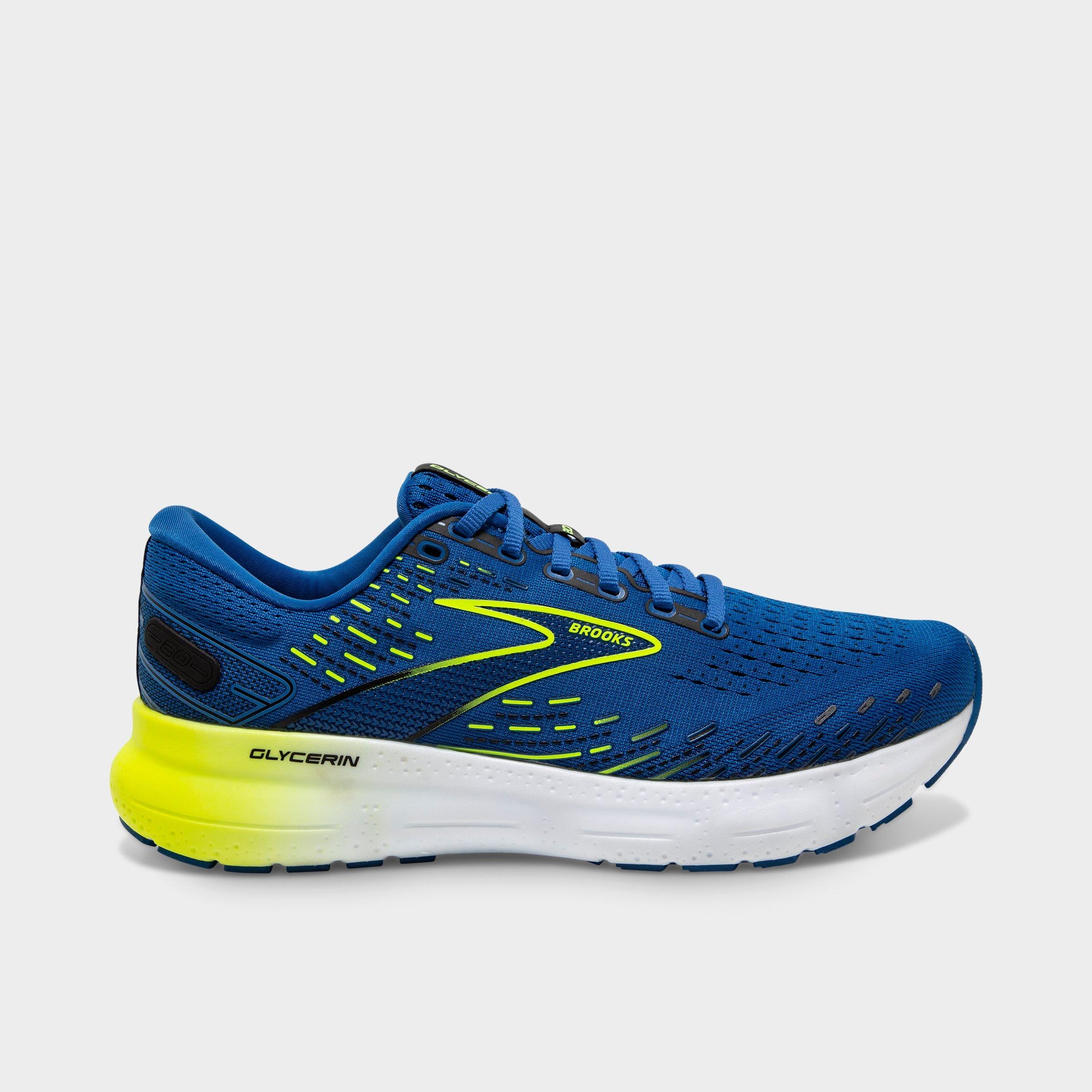 Brooks Glycerin 20 Running Shoe In Blue/nightlife/white