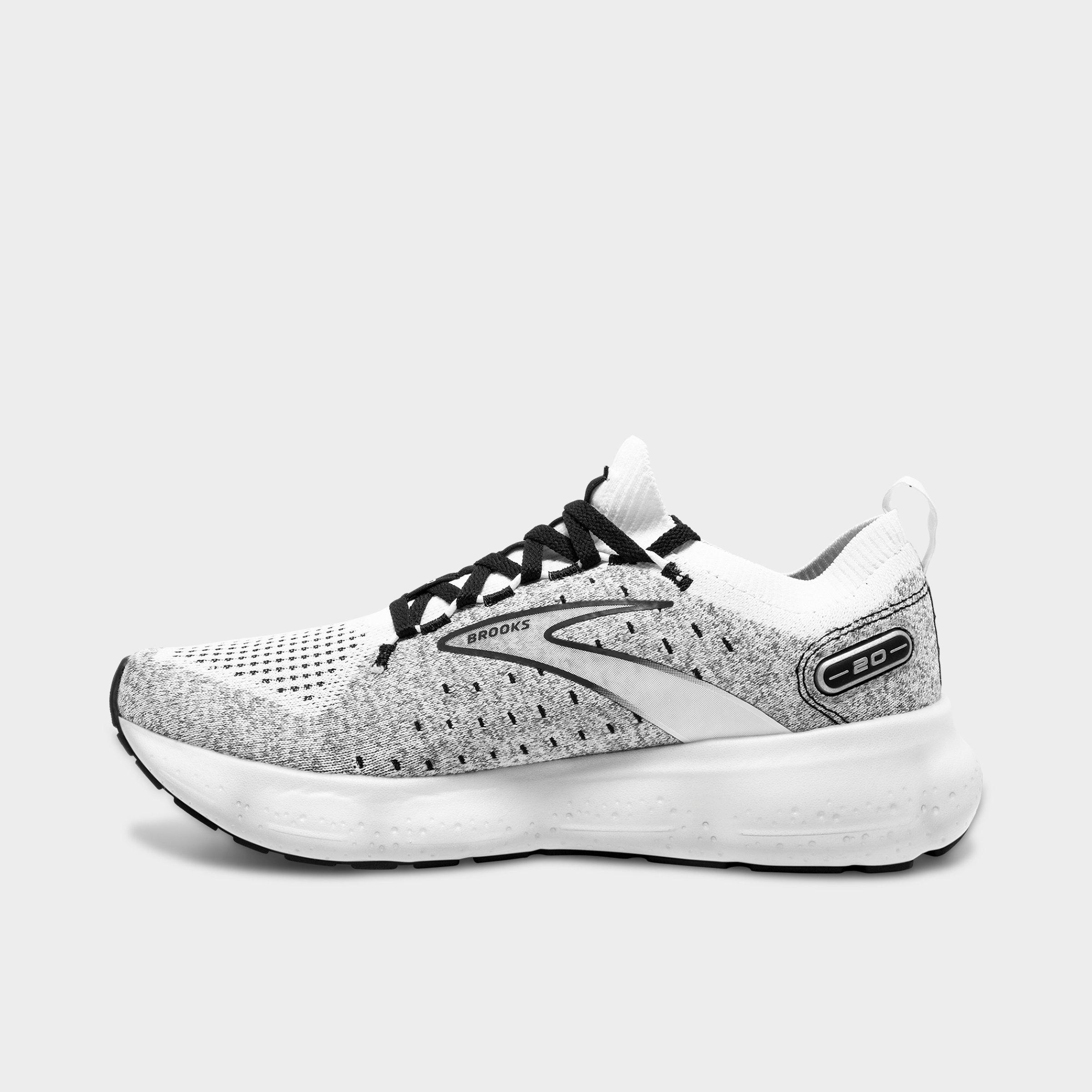 Brooks Men's Glycerin Stealthfit 20 Running Shoes In White/grey/black