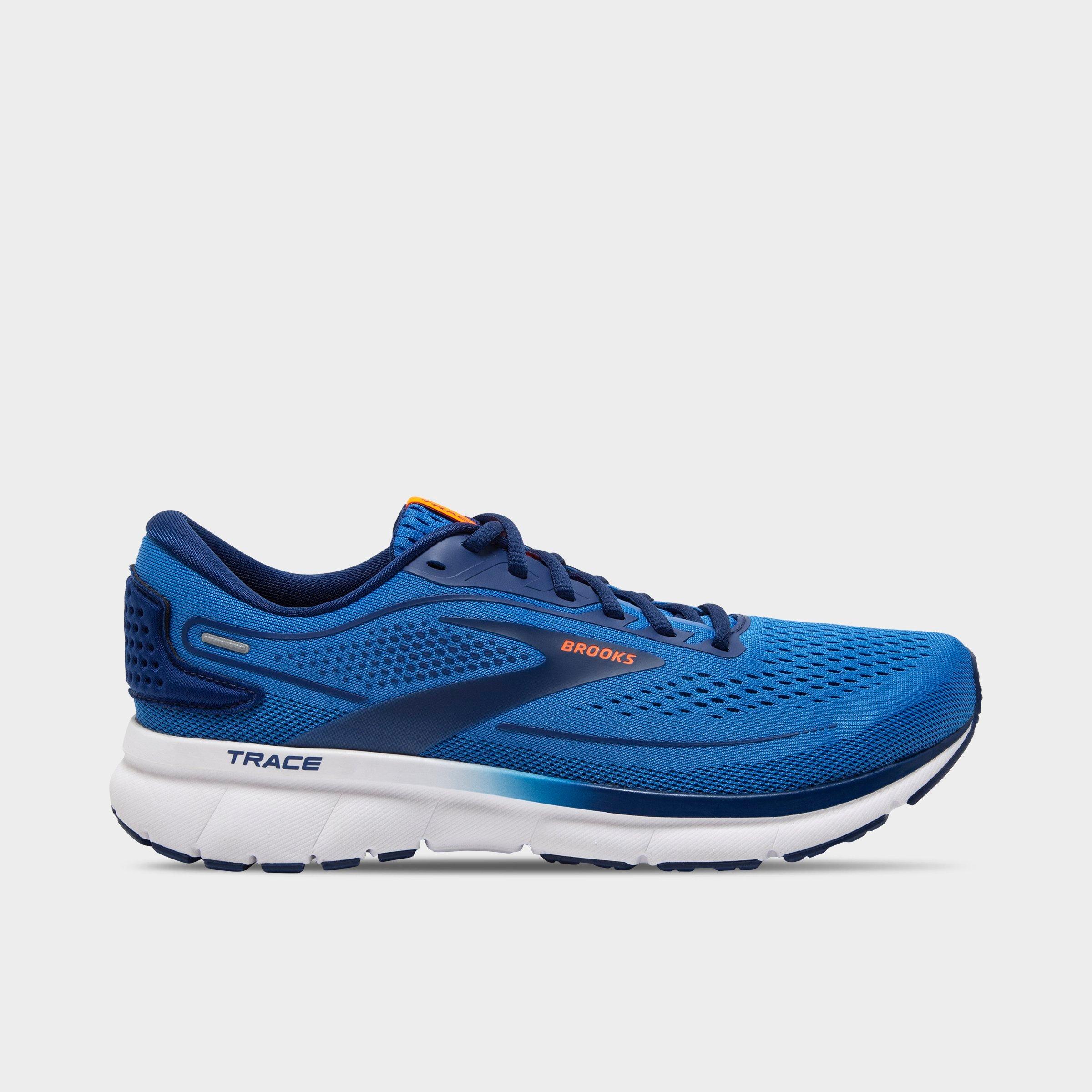 Brooks Men's Trace 2 Road Running Shoes In Palace Blue/blue Depths/orange