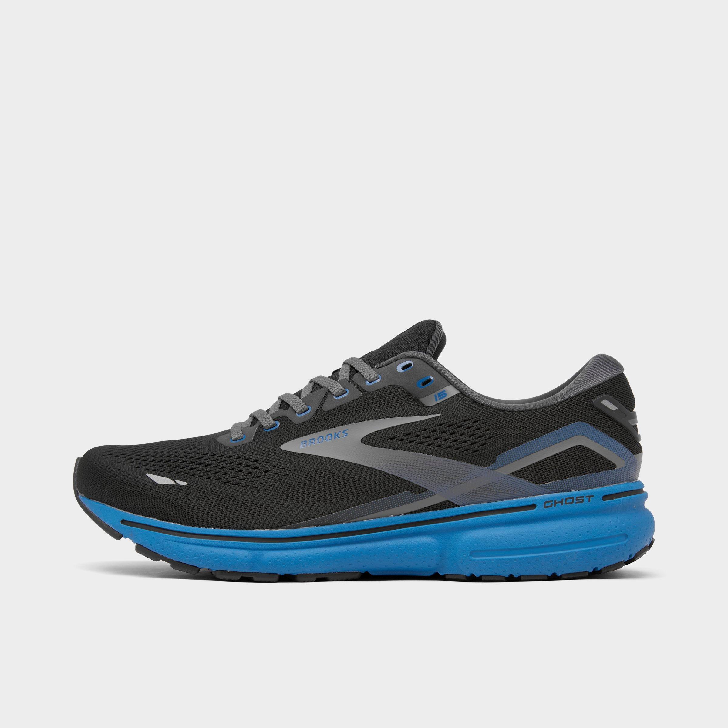 Brooks Ghost 13 Running Shoe In Black/blackened Pearl/blue
