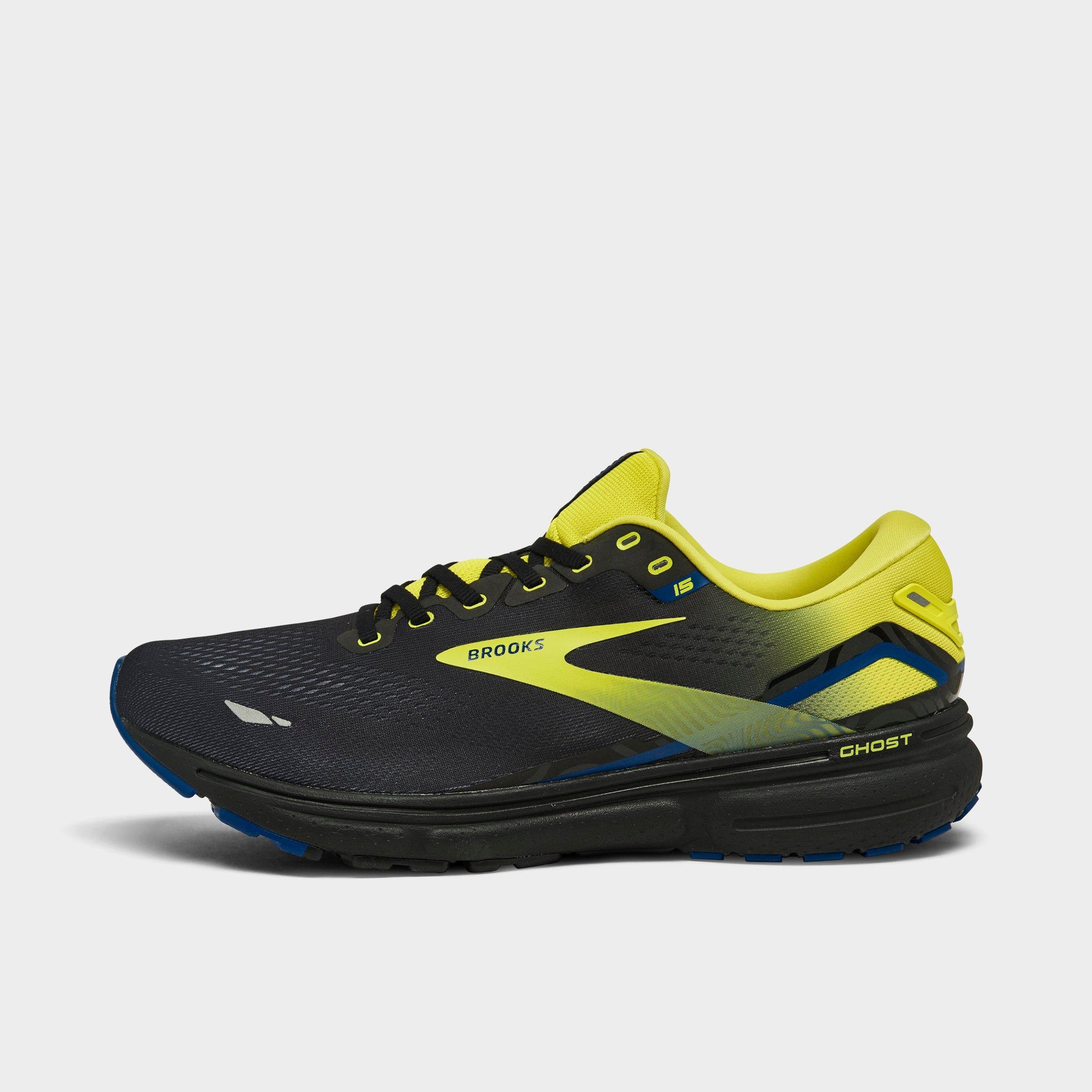 Brooks Men's Ghost 14 Running Shoes - D/medium Width In Green Gecko/blue/black In Black/nightlife/blue