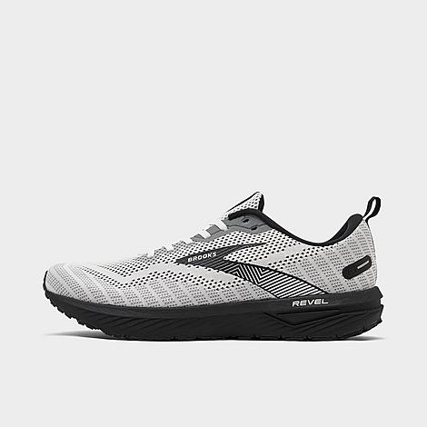 Brooks Men's Revel 6 Running Shoes In White/black