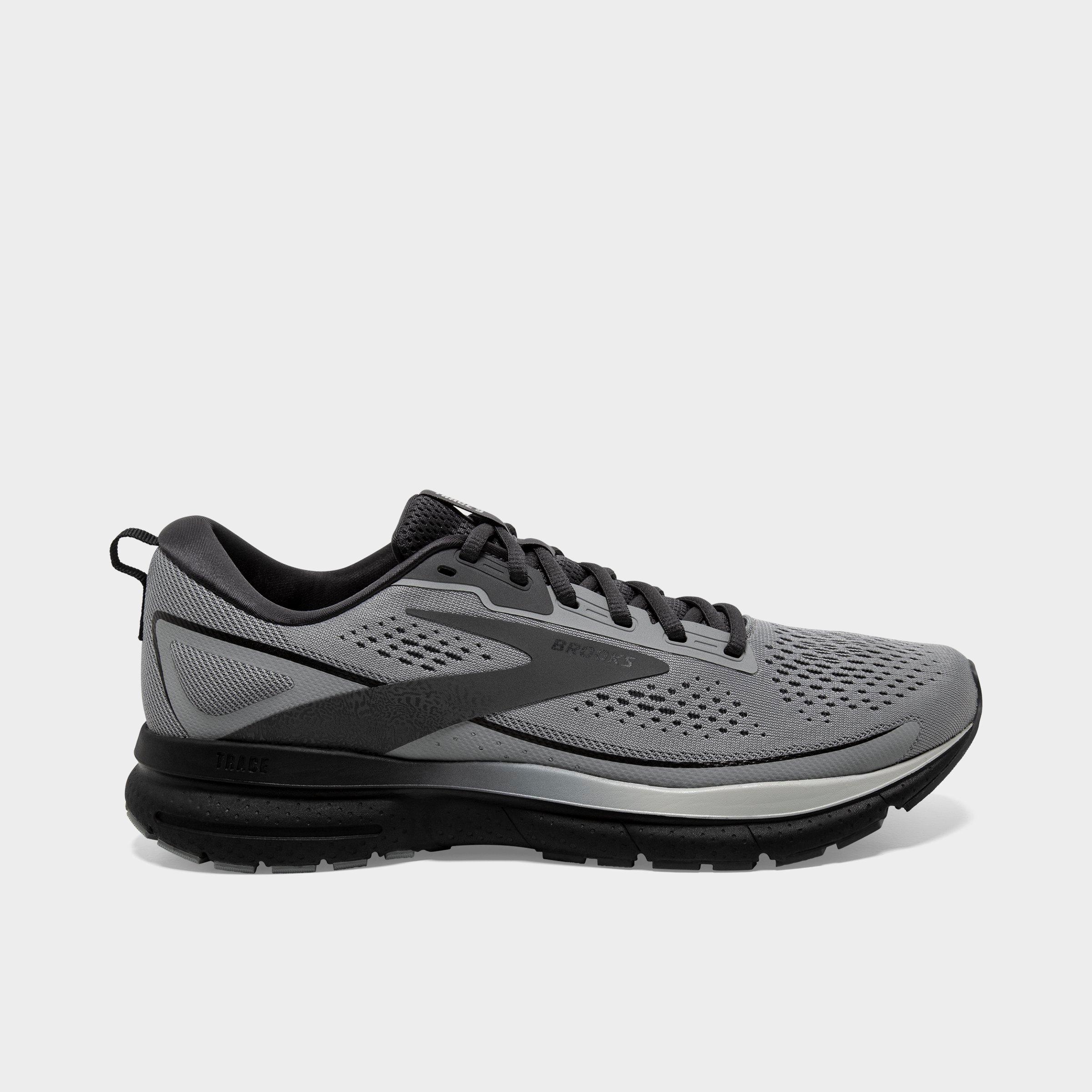 Shop Brooks Men's Trace 3 Running Shoes In Grey/black/ebony