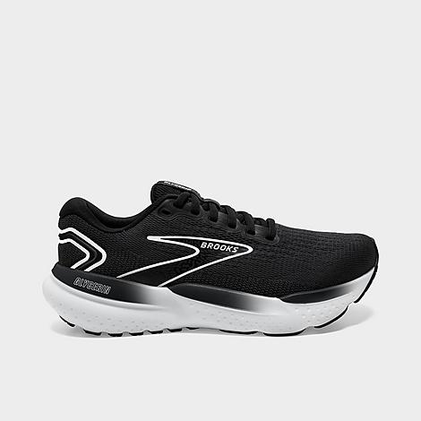 Shop Brooks Men's Glycerin 21 Running Shoes In Black/grey/white