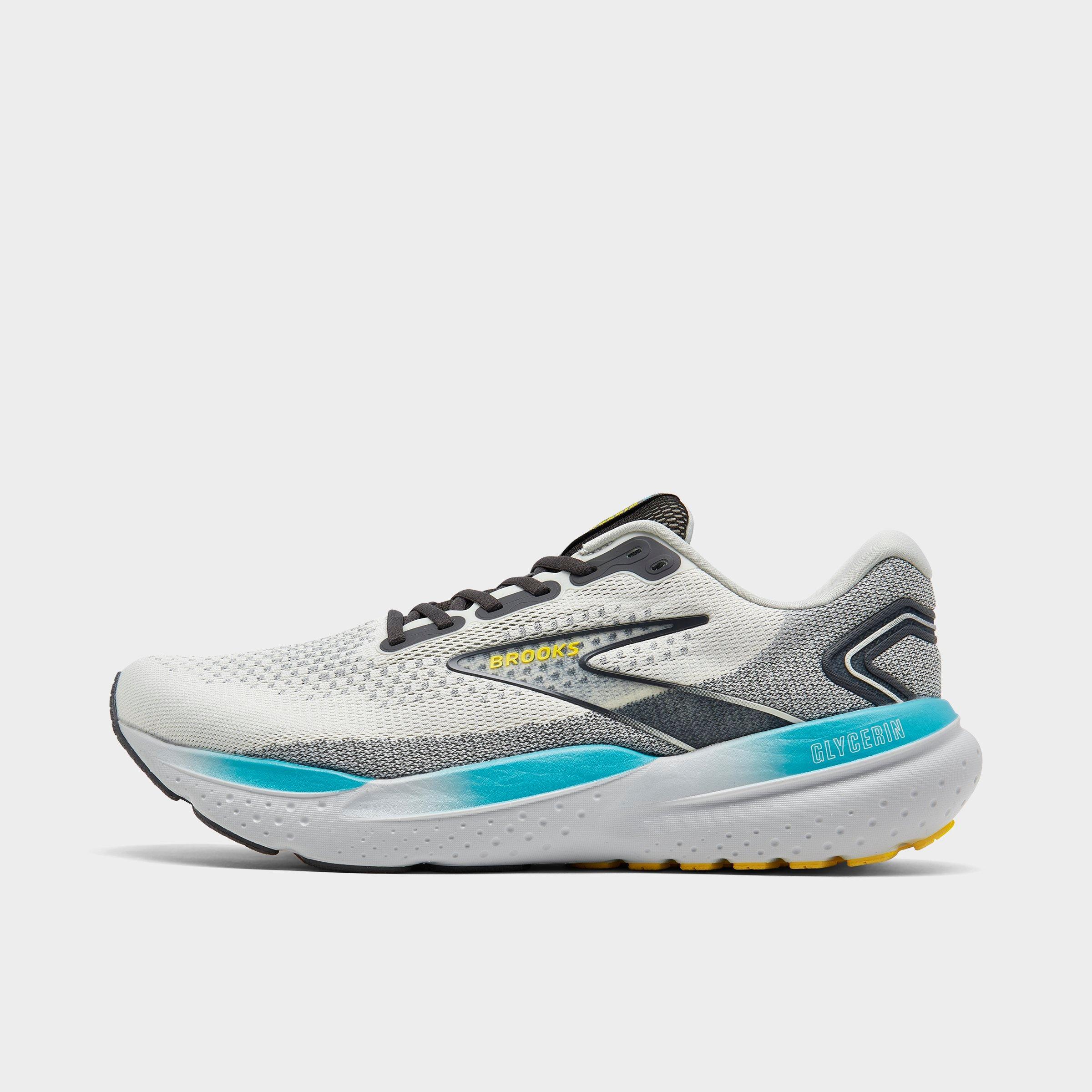 Brooks Men's Glycerin 21 Running Shoes in Coconut/Forged Iron/Yellow Size: 7.5