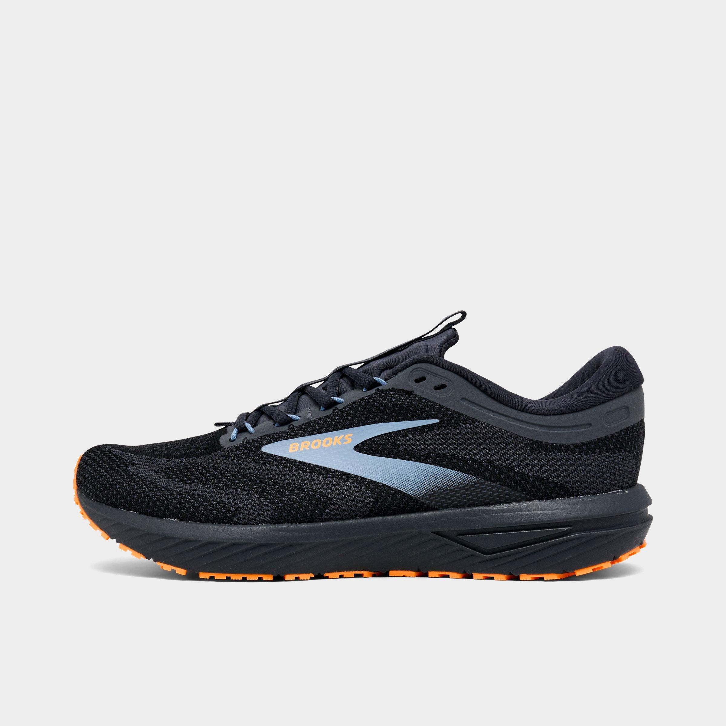 Brooks Men's Revel 7 Running Shoes in Black/Country Blue/Orange Size: 7.0