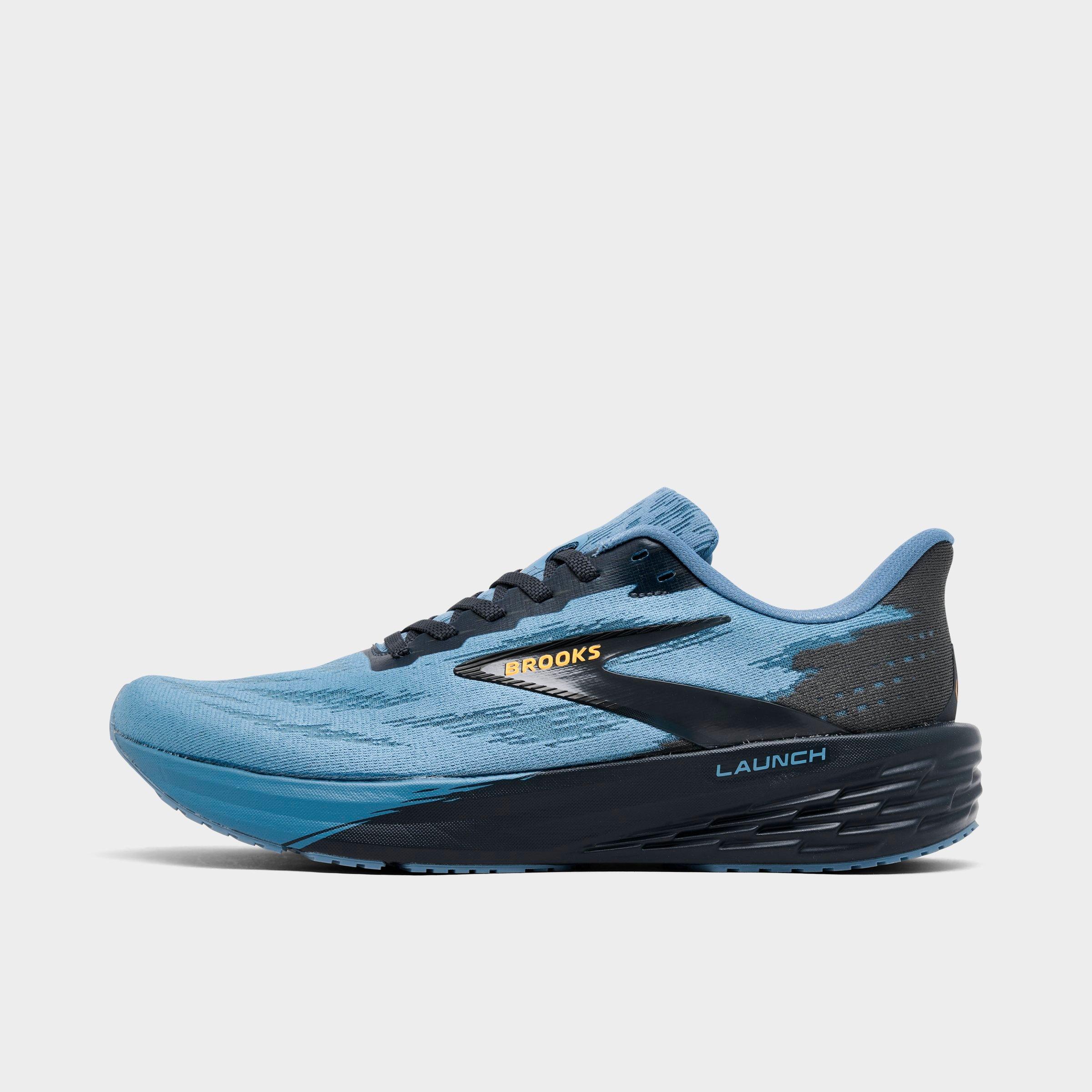 Brooks Men's Launch 11 Running Shoes in Country Blue/Ebony/Orange Size: 7.0