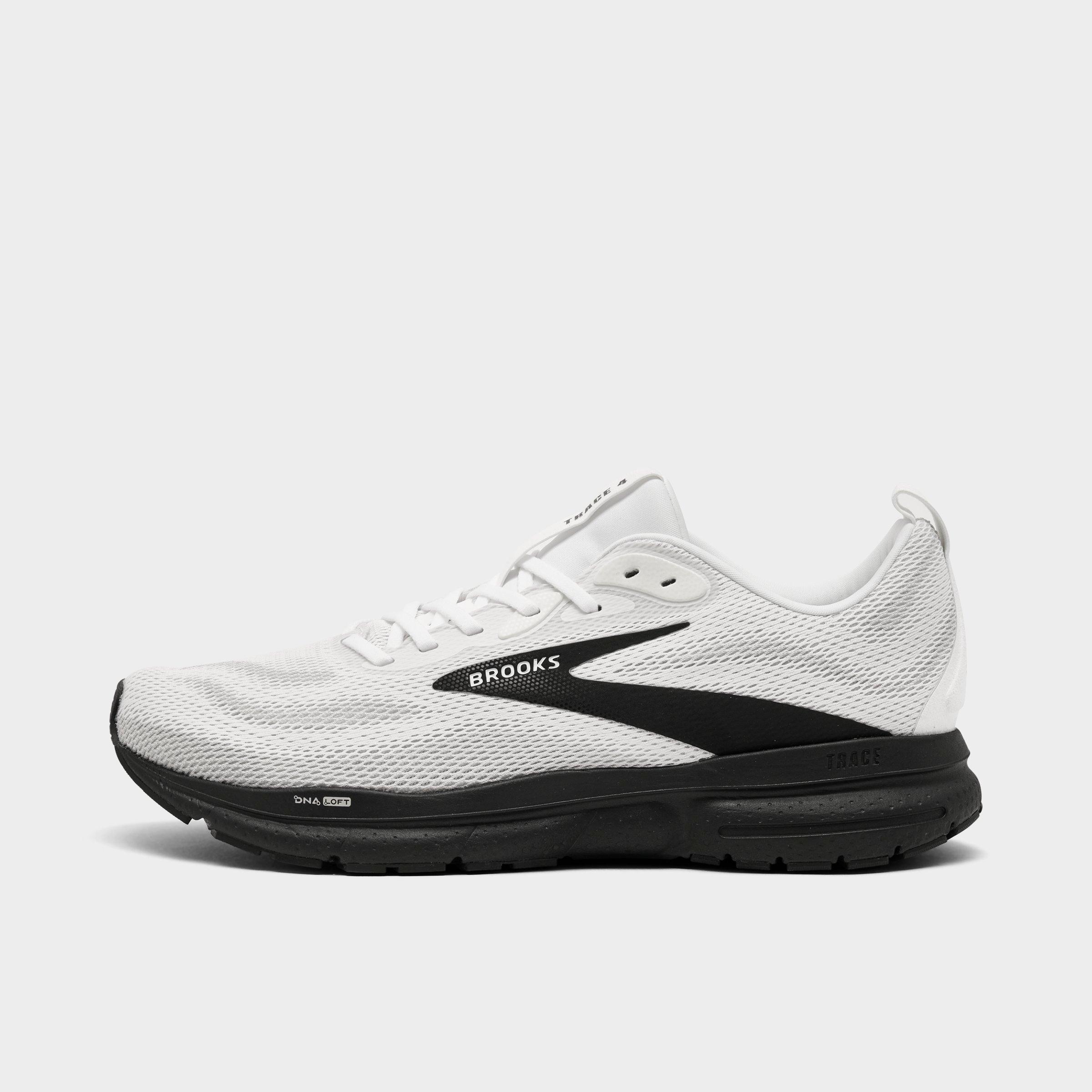 Brooks Men's Trace 4 Running Shoes in Bright White/Oyster/Black Size: 7.5