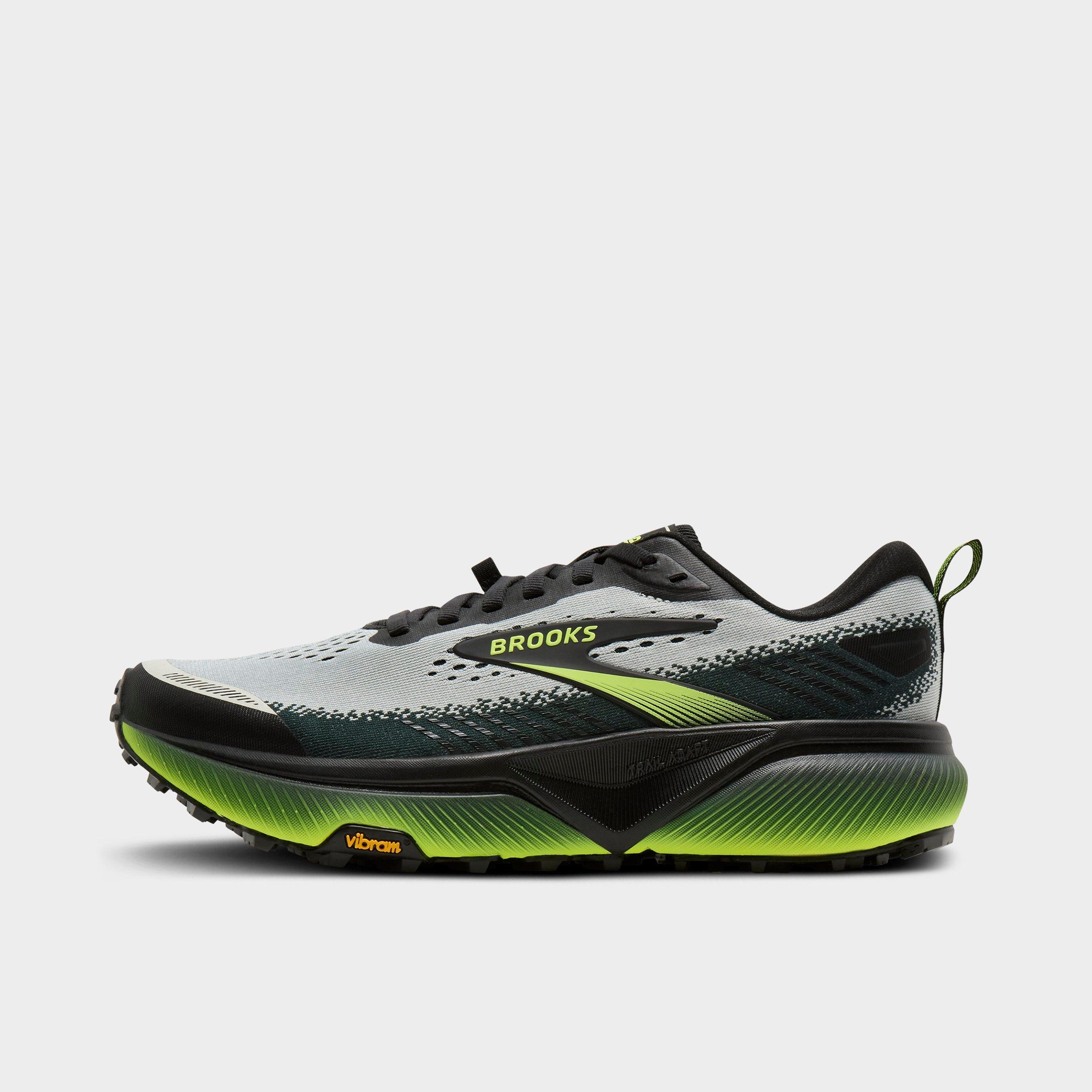Brooks Men's Cascadia 20 Trail Running Shoes in Grey/Black/Nightlife Size: 8.0