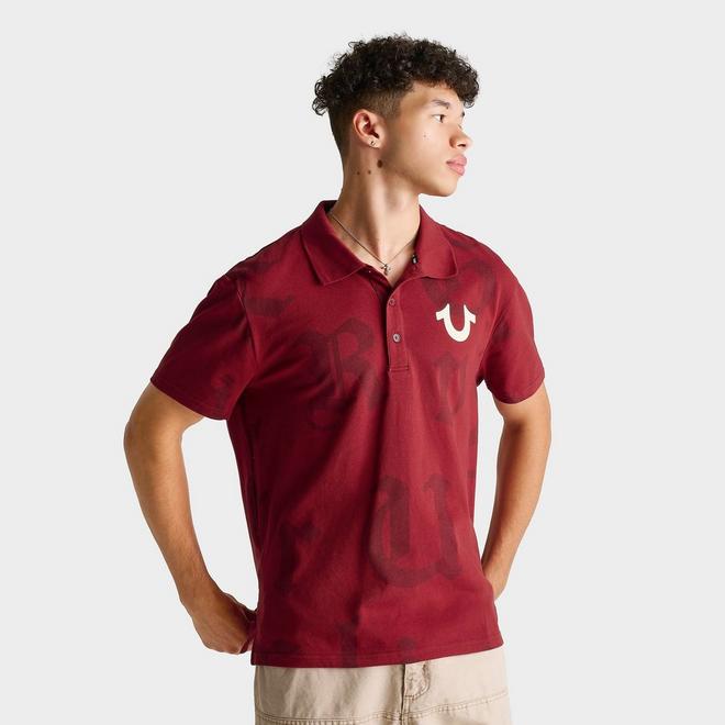 Men's True Religion Chrome World Tour Logo Polo Shirt