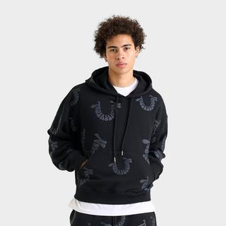 Men's True Religion Warped Logo Fleece Pullover Hoodie | Finish Line