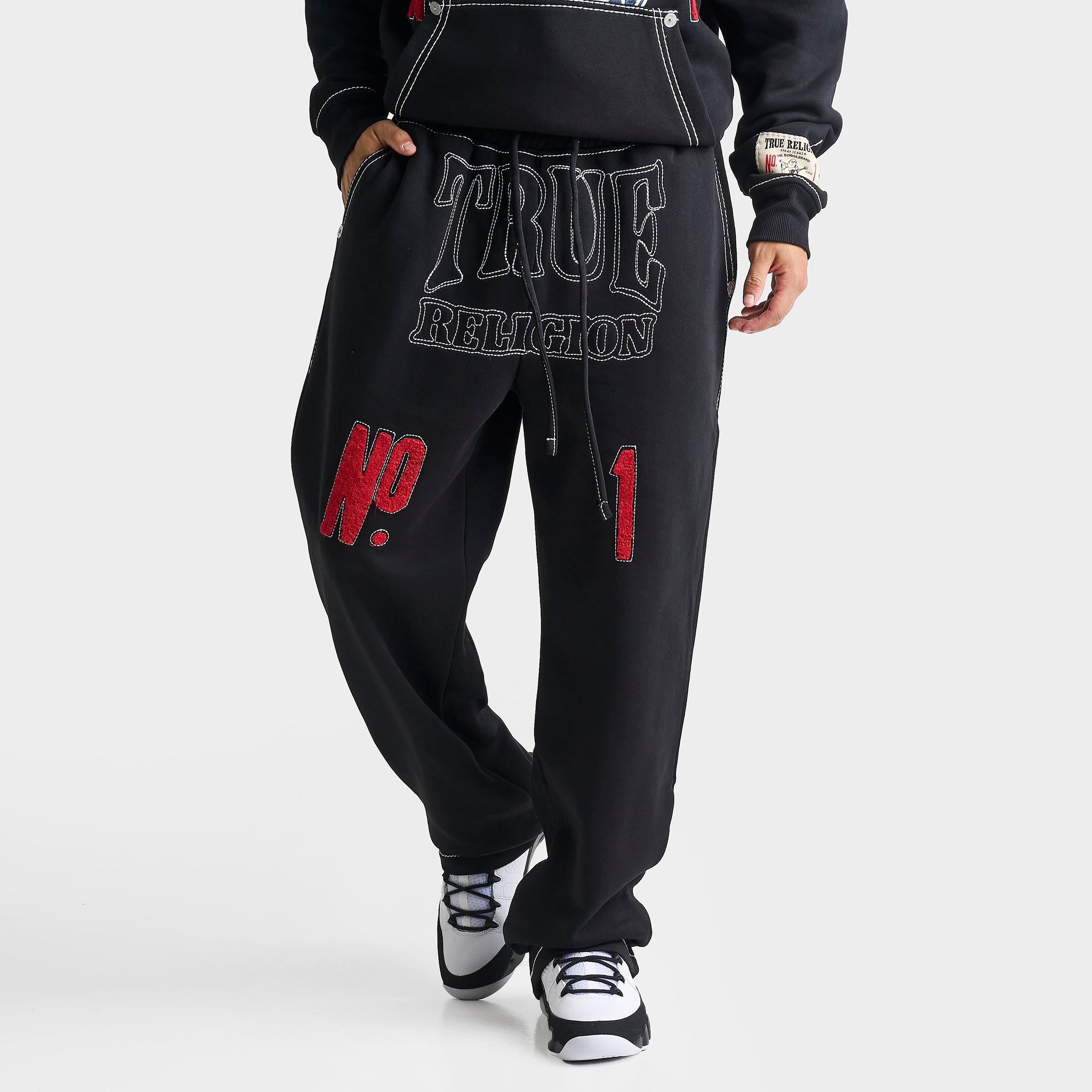 True Religion Men's No. 1 Logo Big T Fleece Sweatpants