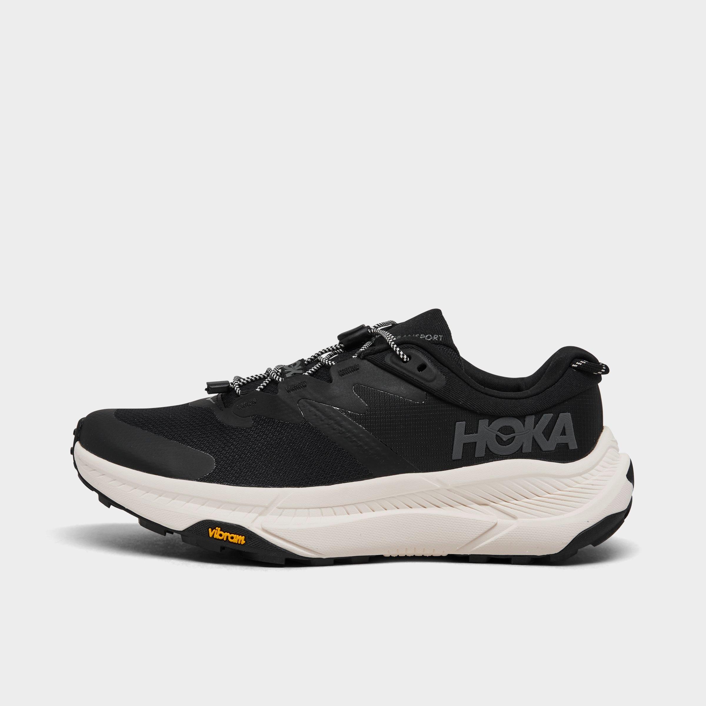 Hoka Women's Transport Athletic Lifestyle Shoes in Black/Oak Size 9.0 Polyester