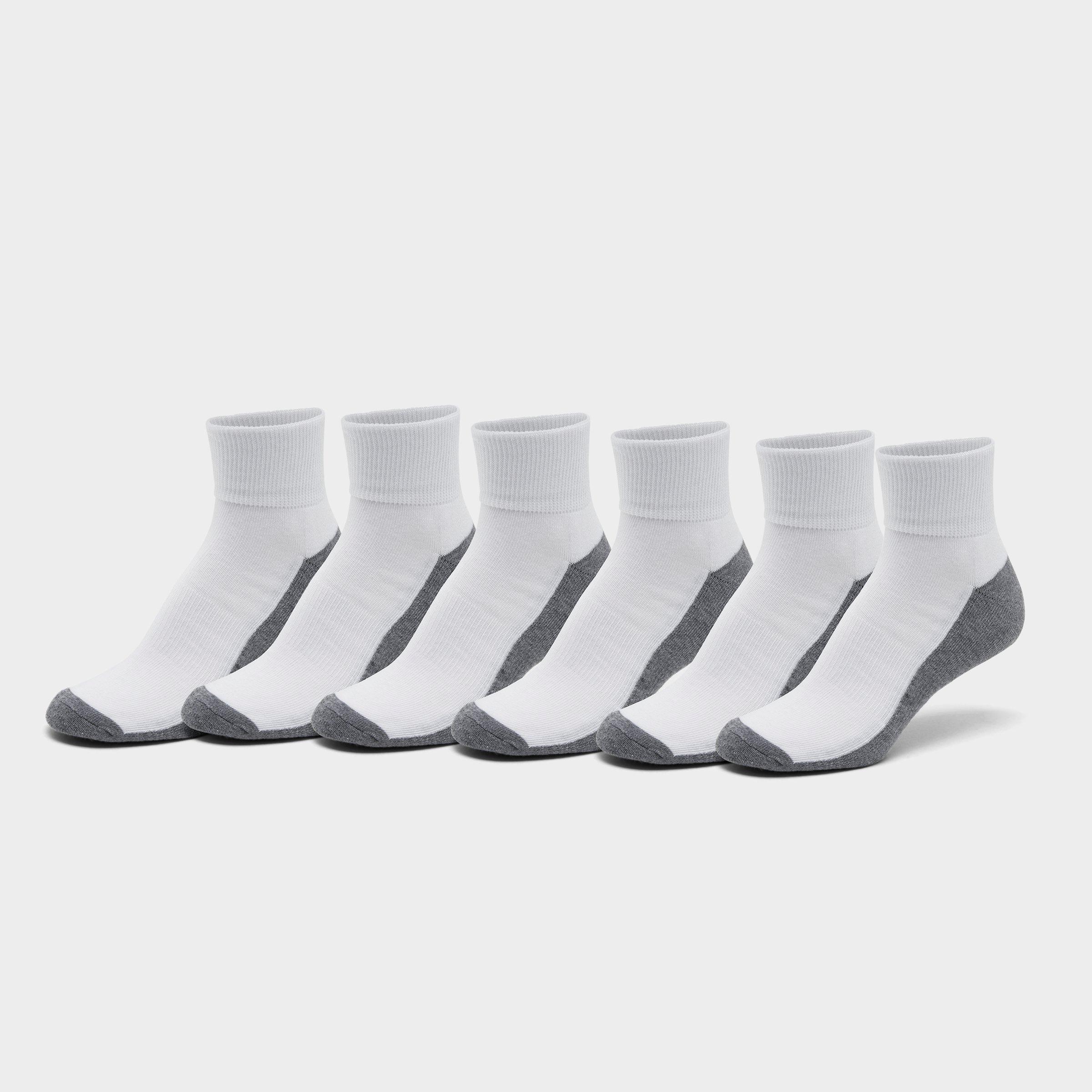 Sof Sole Sonneti Men's Quarter Socks (6-pack) In White/grey