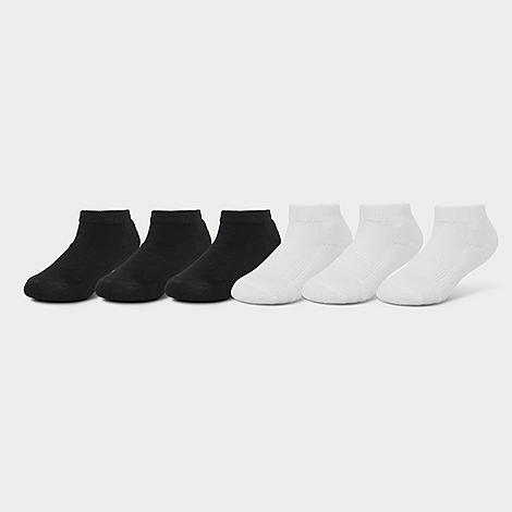 Finish Line Babies' Sof Sole Kids' Toddler Sonneti Low Cut Socks (6-pack) In White/black