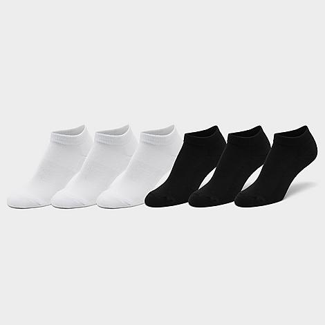 Finish Line Sof Sole Little Kids' Sonneti Low Cut Socks (6-pack) In White/black