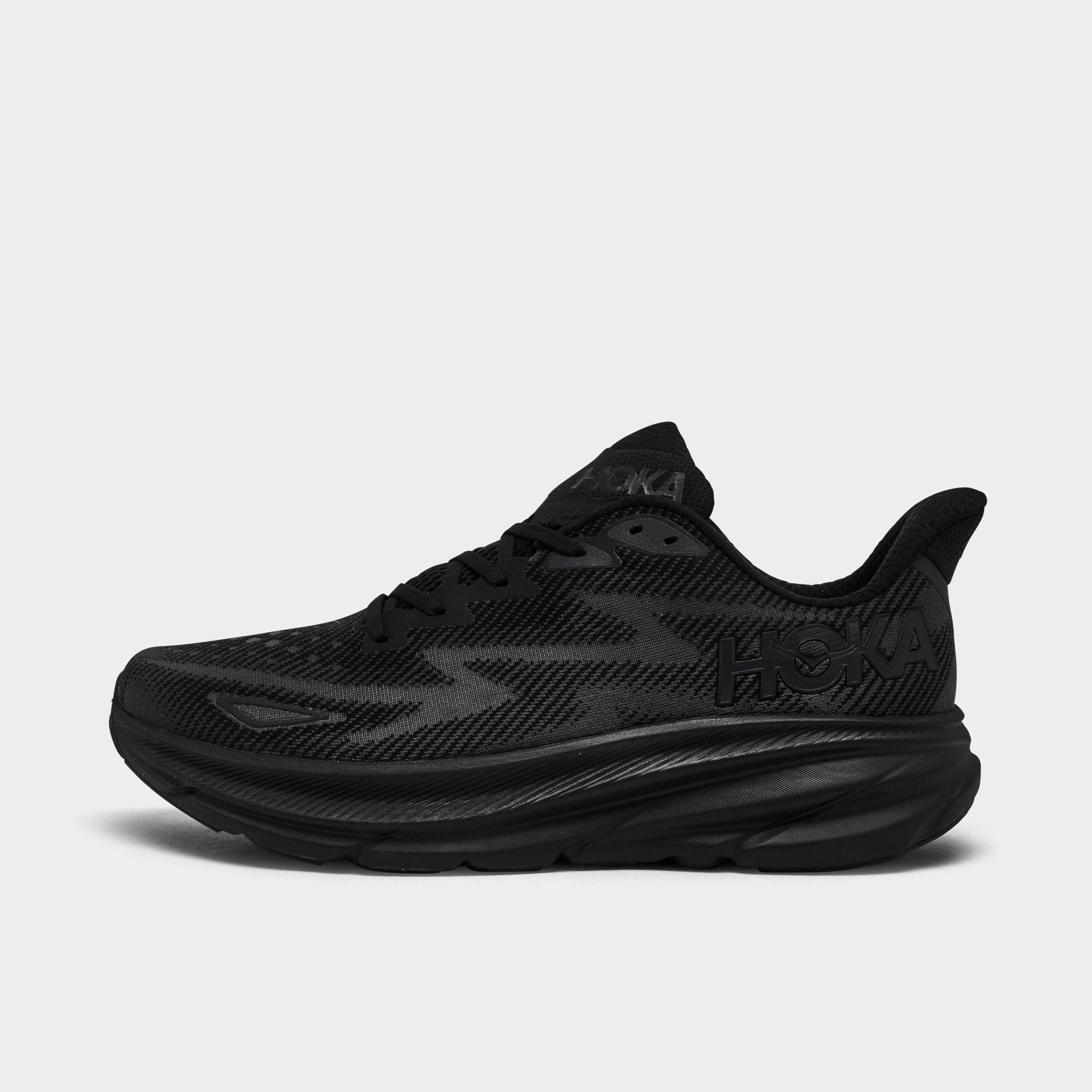 Hoka One One W Clifton 9 Woman Sneakers Black Size 7.5 Textile Fibers In Black/black