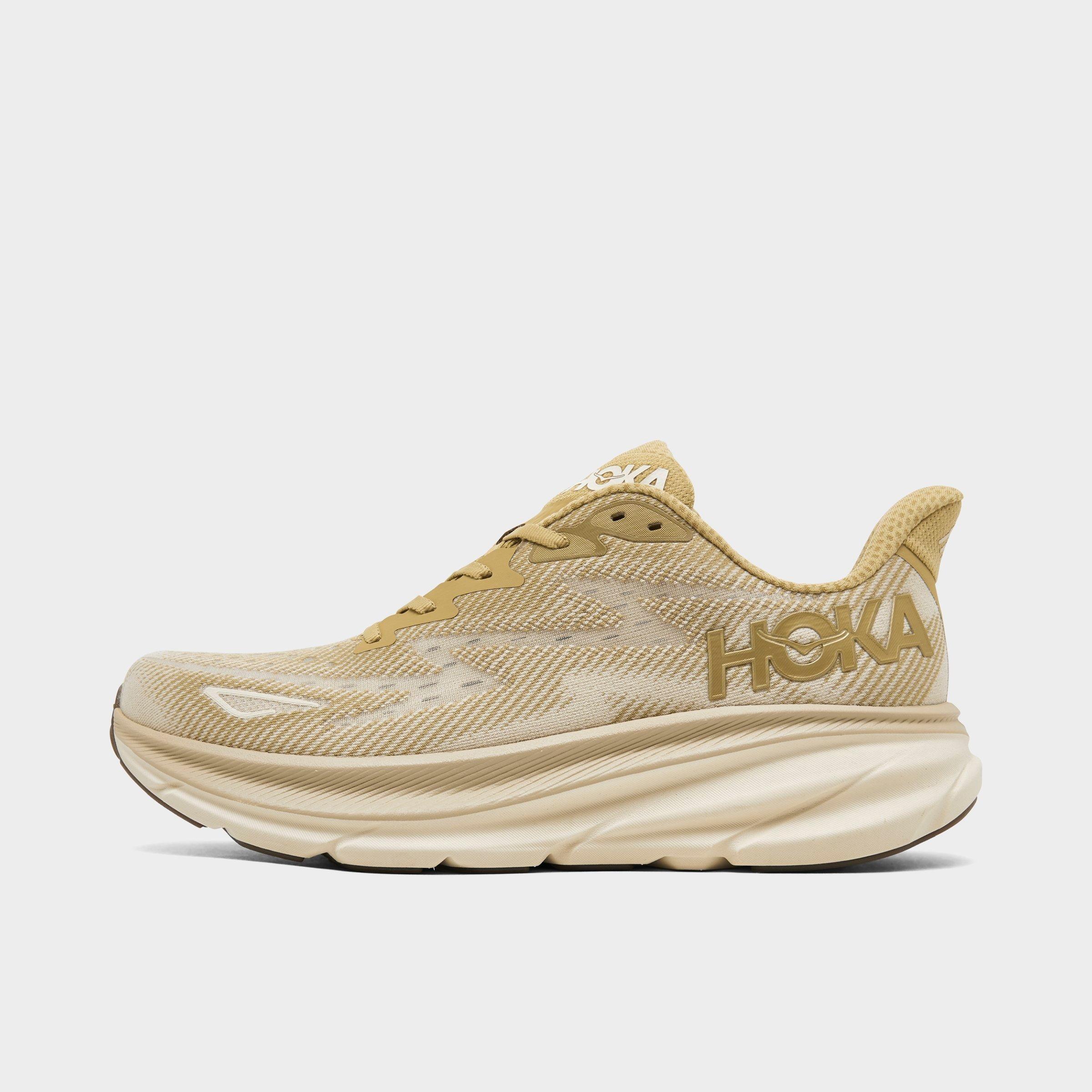 Hoka Men's Clifton 9 Running Shoes in Beige/Wheat Size 11.5 Knit
