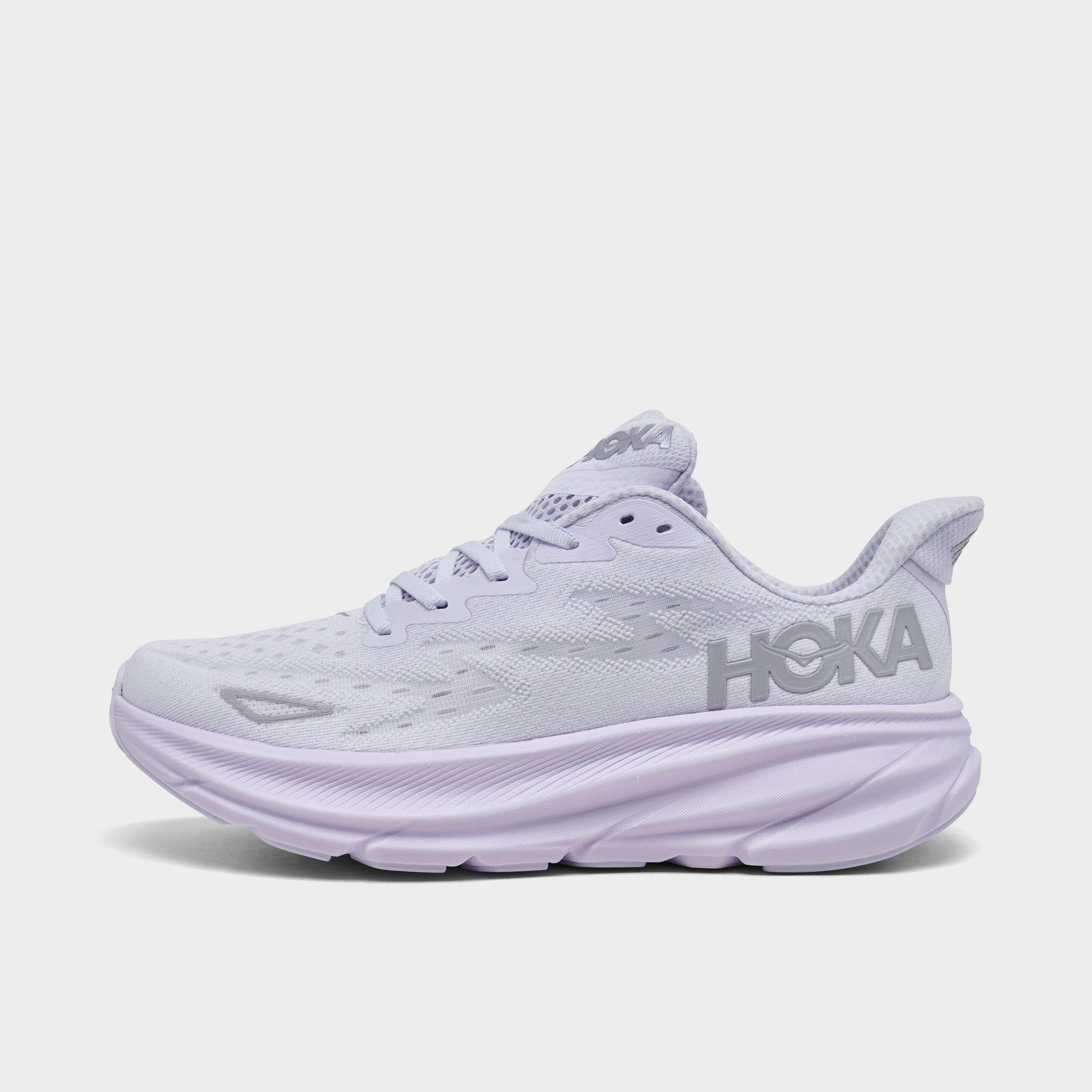 Hoka Women's Clifton Running Shoes in Purple/Starlight Glow Size 9 Nylon/Polyester/Knit