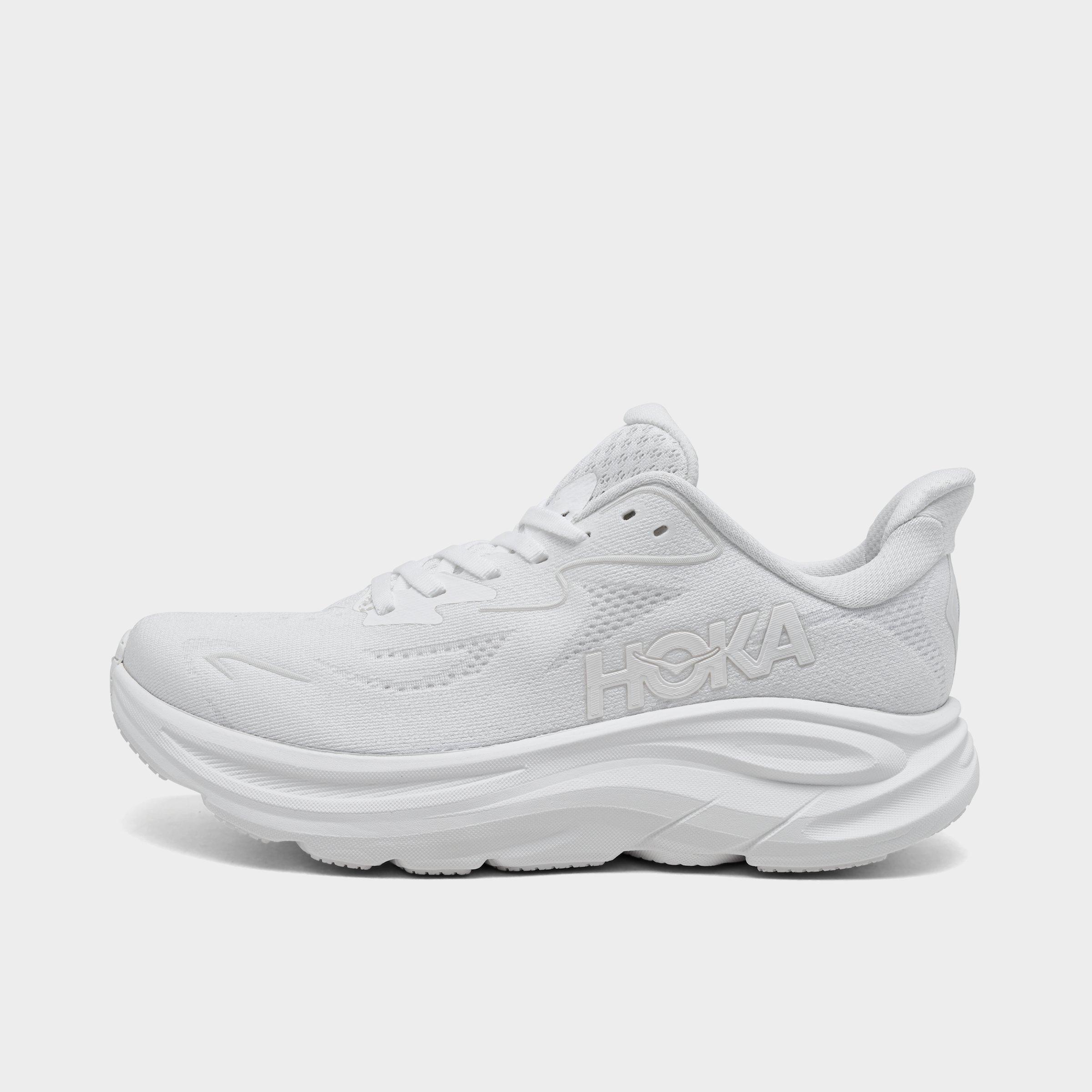 Hoka Women's Clifton Running Shoes in White/White Size 10 Knit/Jacquard