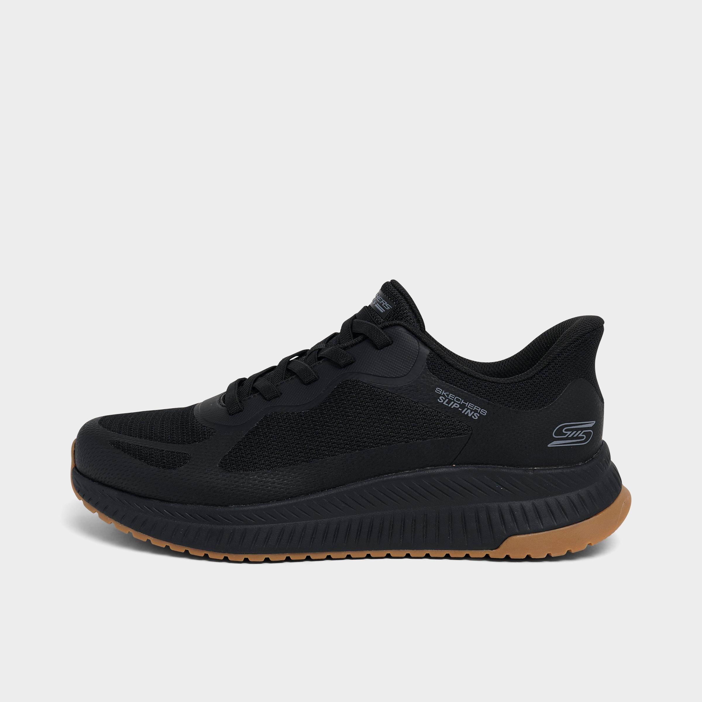 Men's Skechers Slip-ins: BOBS Sport Squad Chaos 4 Wide-Width Casual Shoes in Black/Gum Size: 7.5