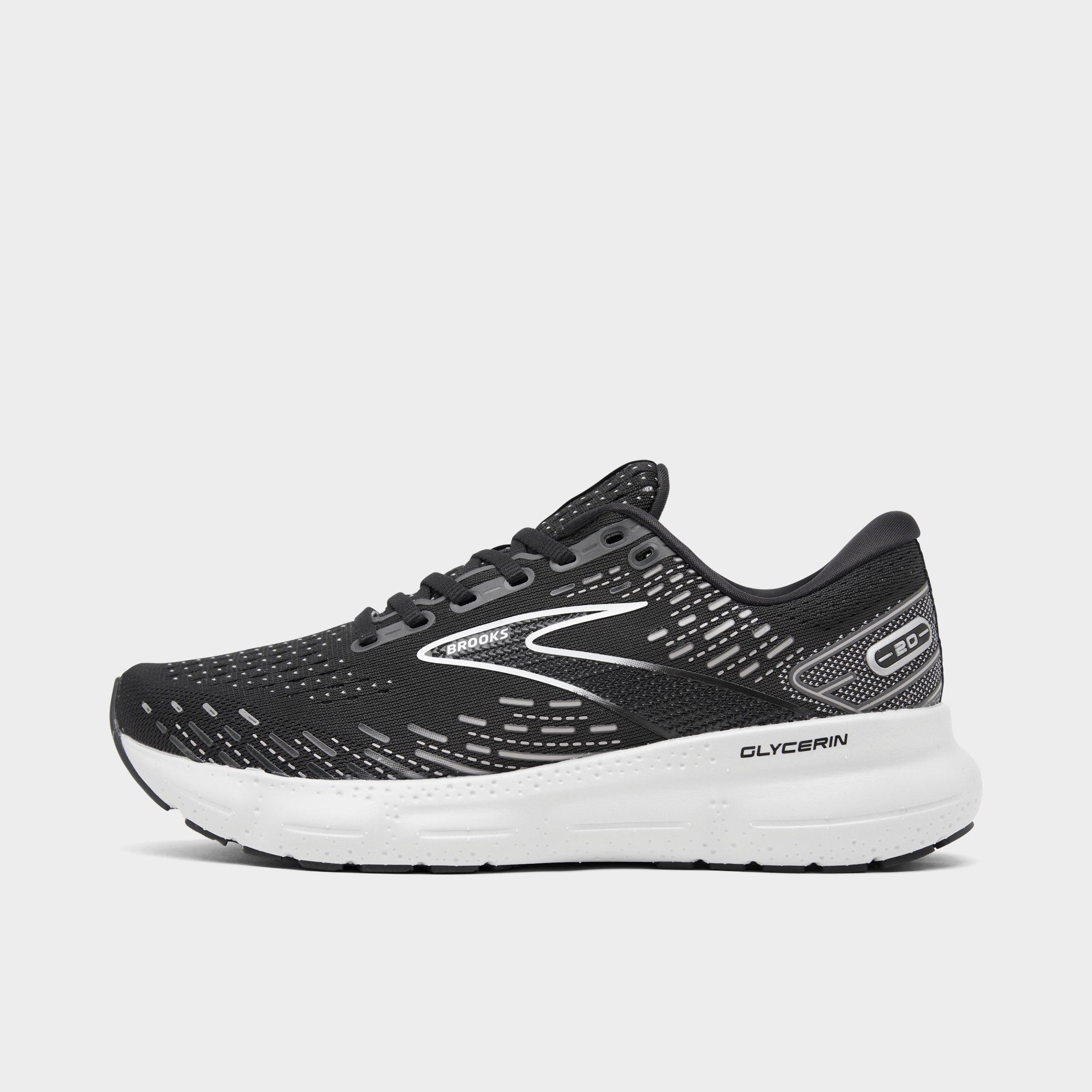 Brooks Women's Glycerin 20 Running Shoes In Black/white/alloy