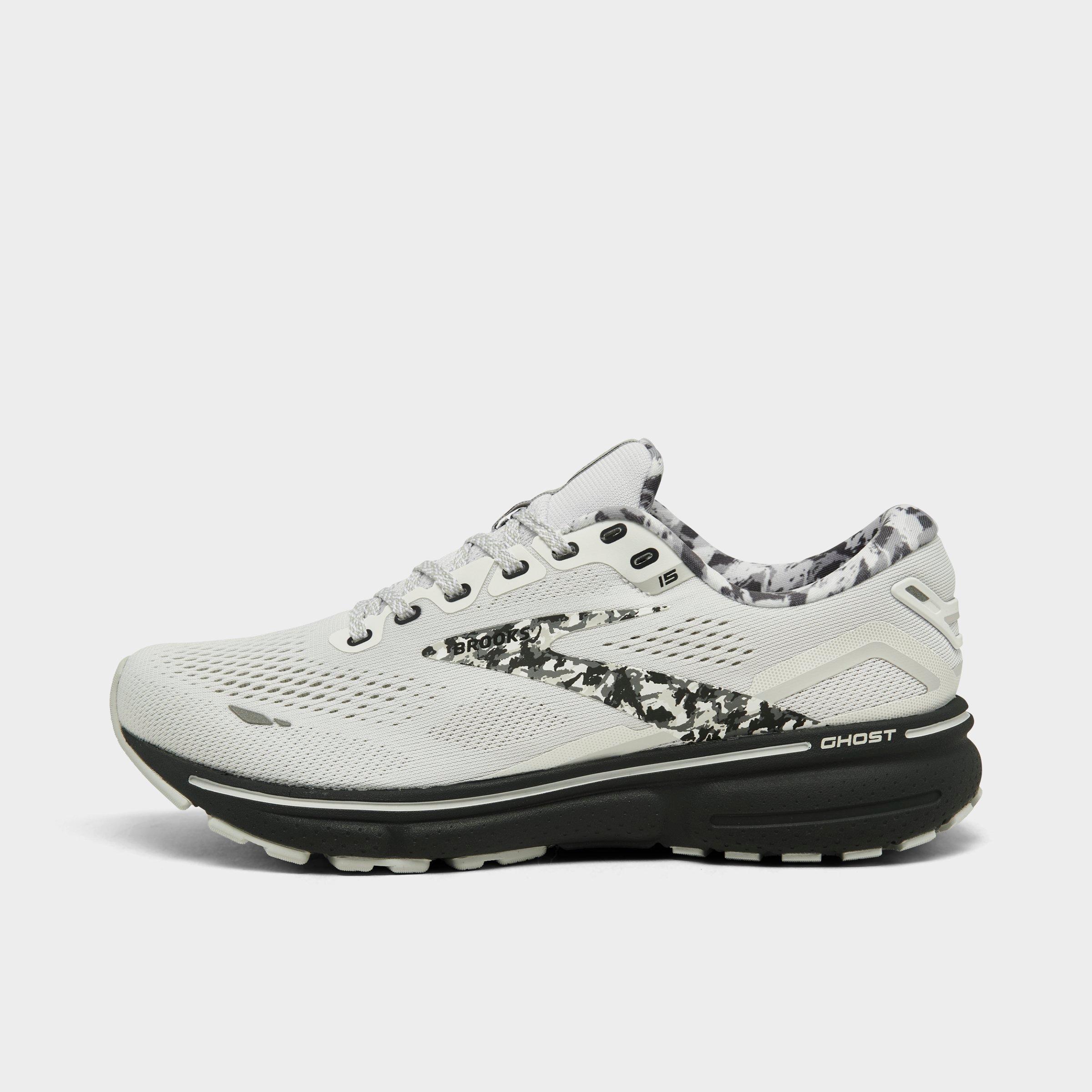 Shop Brooks Women's Ghost 15 Running Shoes In White/ebony/oyster