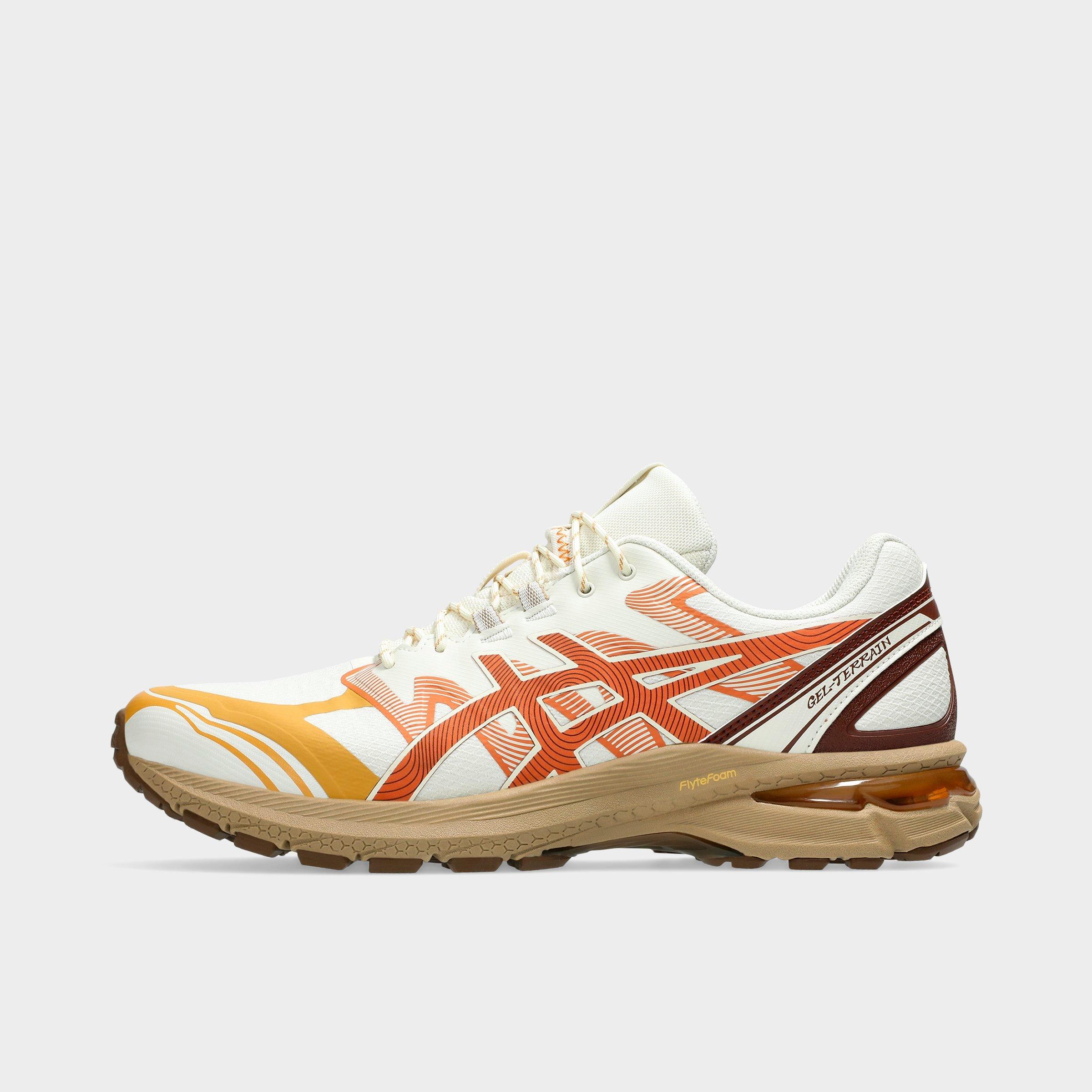 Men's ASICS Gel-Terrain Casual Shoes in Pale Oak/Rust Orange Size: 7.5