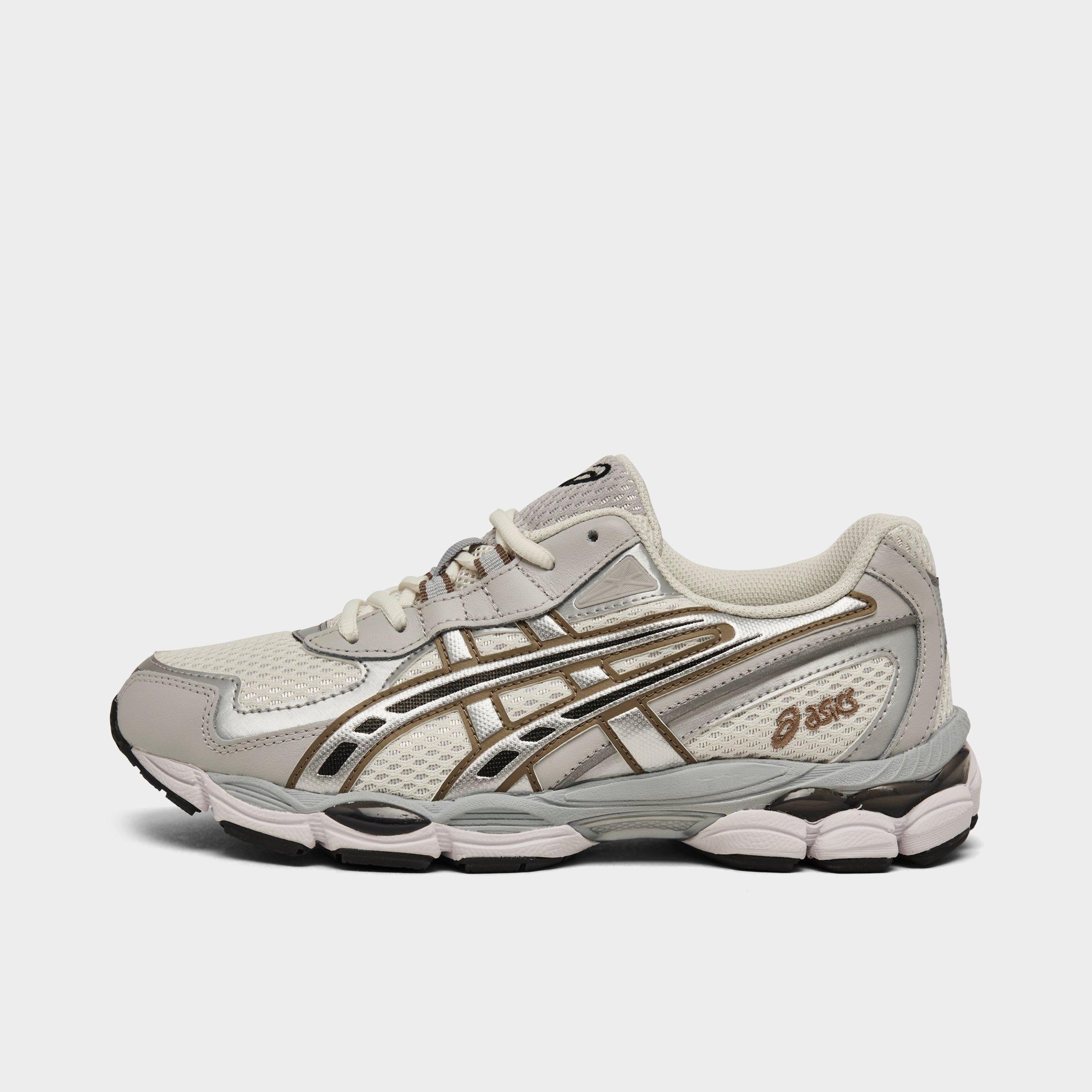 Women's ASICS GEL-NYC 2055 Casual Shoes in Cream/Pure Silver Size: 5.0