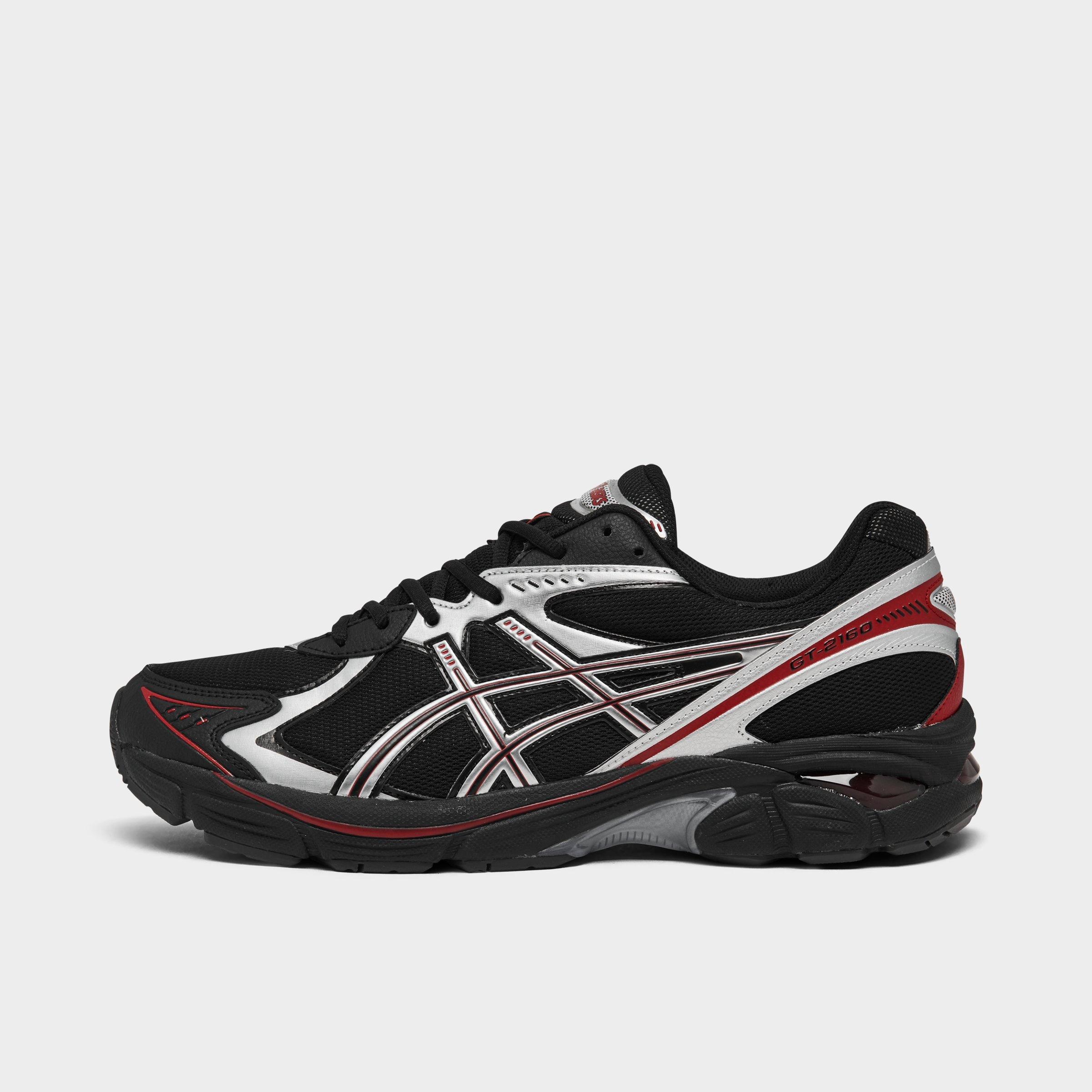 Men's ASICS GT-2160 Casual Shoes in Black/Pure Silver/Red Size: 7.5
