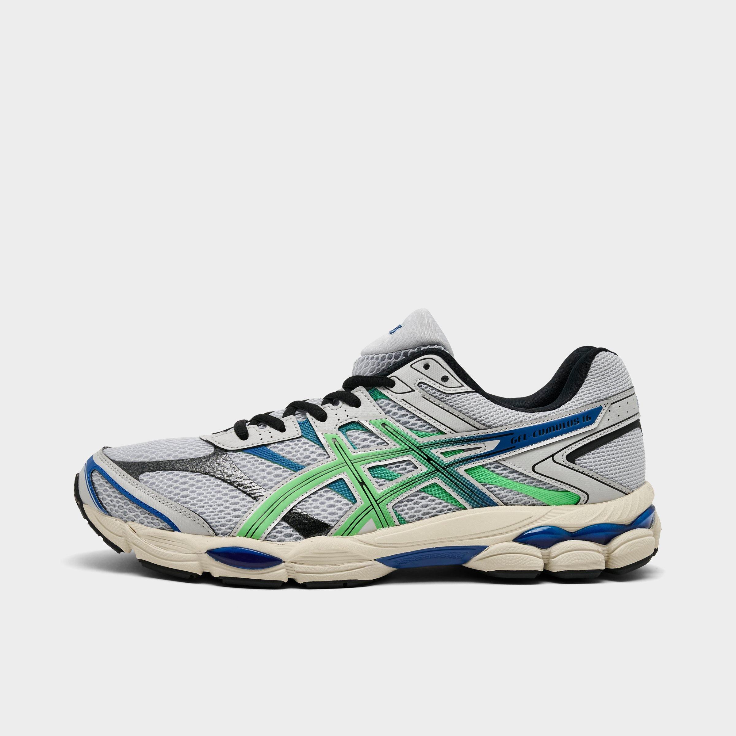 Men's ASICS GEL-Cumulus 16 Casual Shoes in Grey/Blue/Green Size: 7.5
