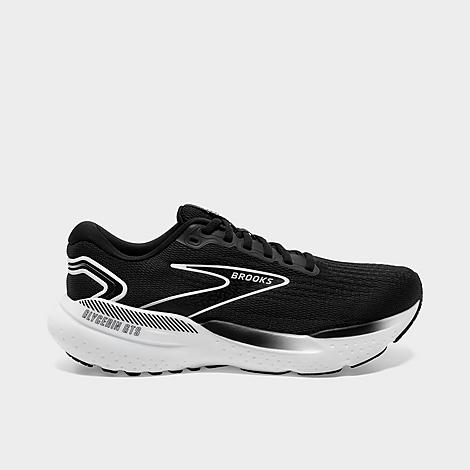 Shop Brooks Women's Glycerin Gts 21 Running Shoes In Black/grey/white