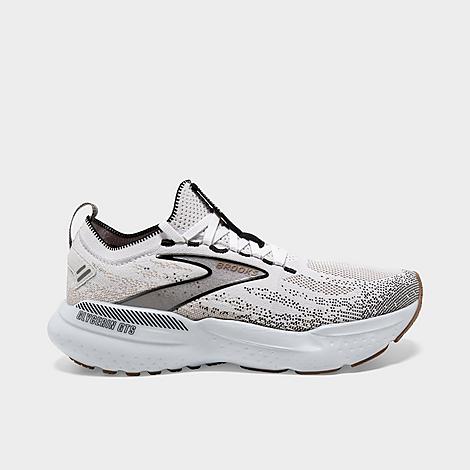 Shop Brooks Women's Brook's Glycerin Stealthfit Gts 21 Running Shoes In White/grey/black