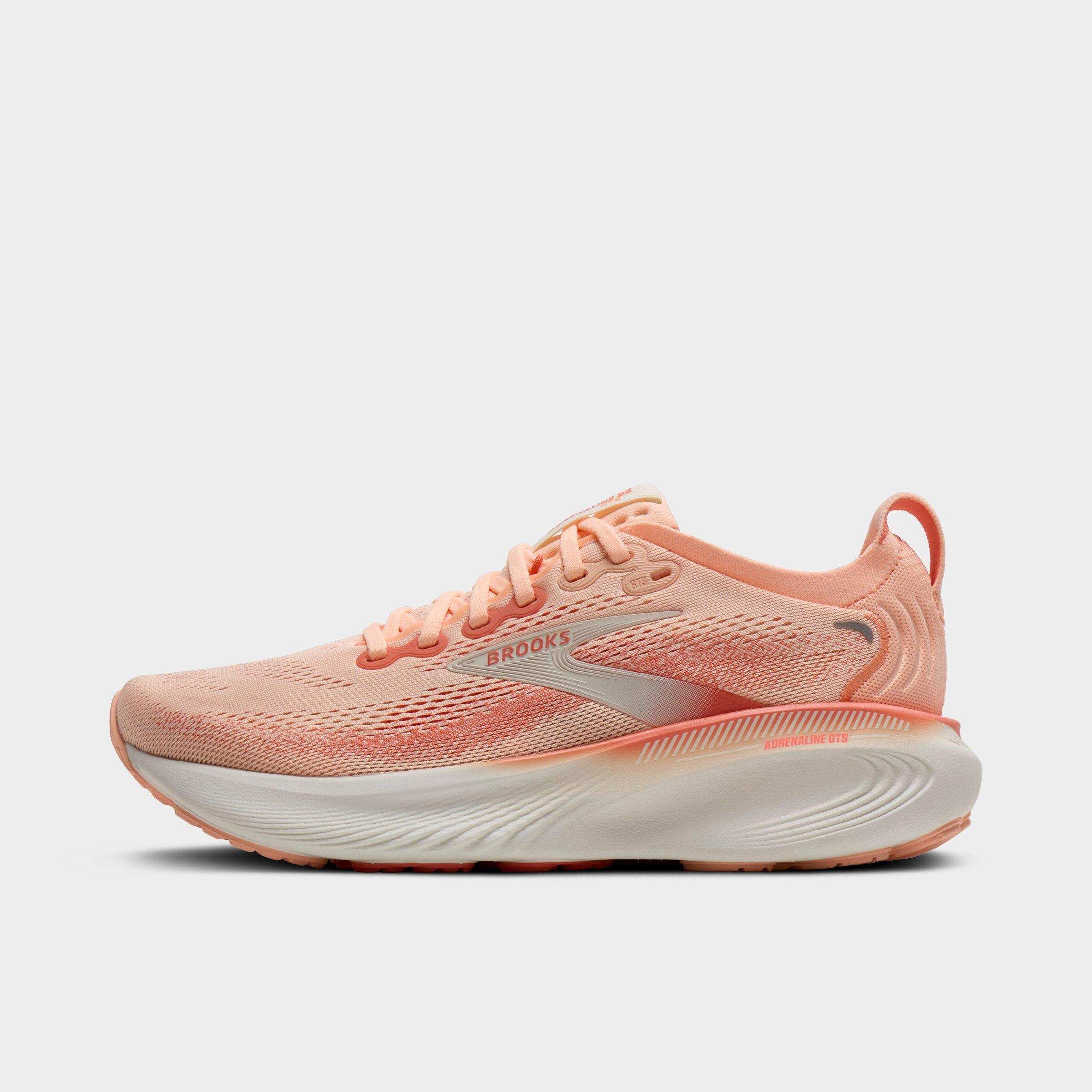 Brooks Women's Adrenaline GTS 25 Running Shoes in Peach Echo/Coconut Size: 11.0